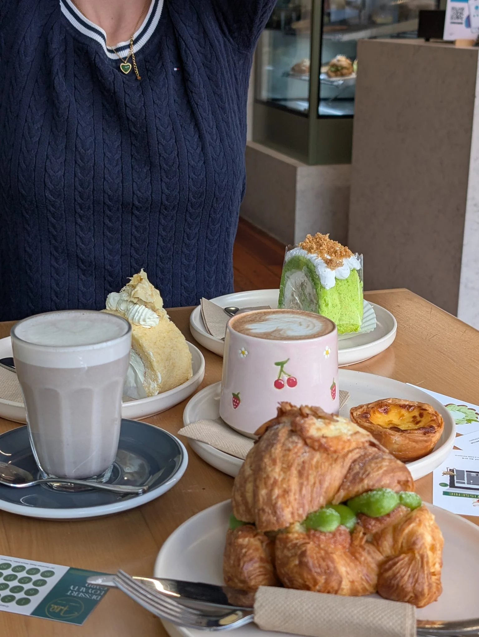 having brunch at a cozy cafe