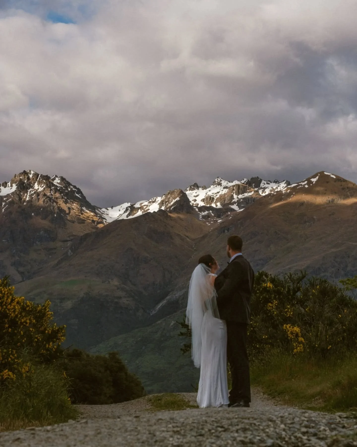 they dance together then till dawn

and a single shadow make

(we were supposed to go to a different lake, which turned out to be waist deep in snow! but still, Hannah &amp; Drikus got to frolick and exchange vows under the witness of the mountains. 