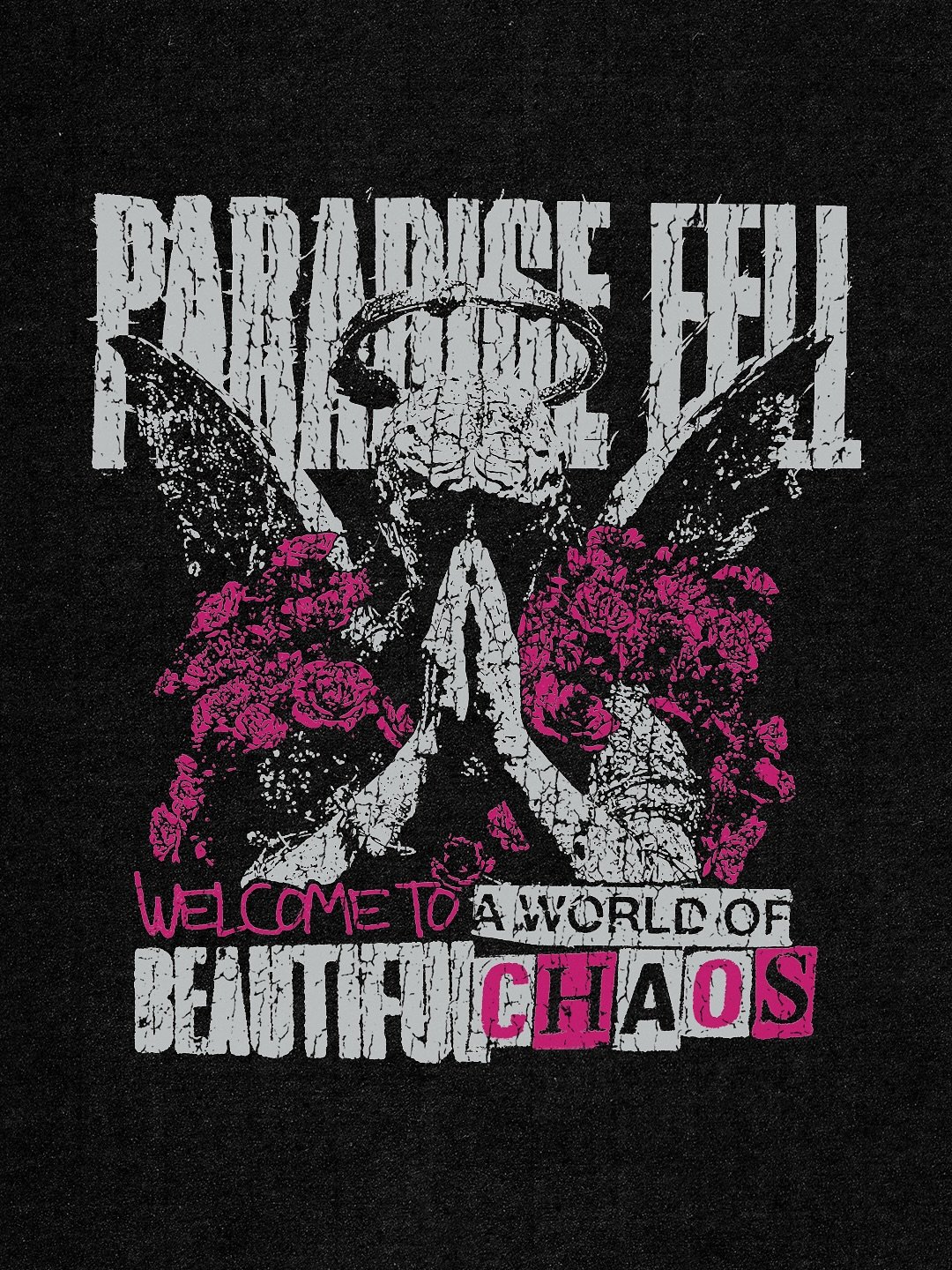 Had the absolute pleasure of working with the incredibly talented @paradise.fell on this &ldquo;Beautiful Chaos&rdquo; merch piece. It&rsquo;s not often you get to work with people who have such a creative presence and identity, so this was a really 