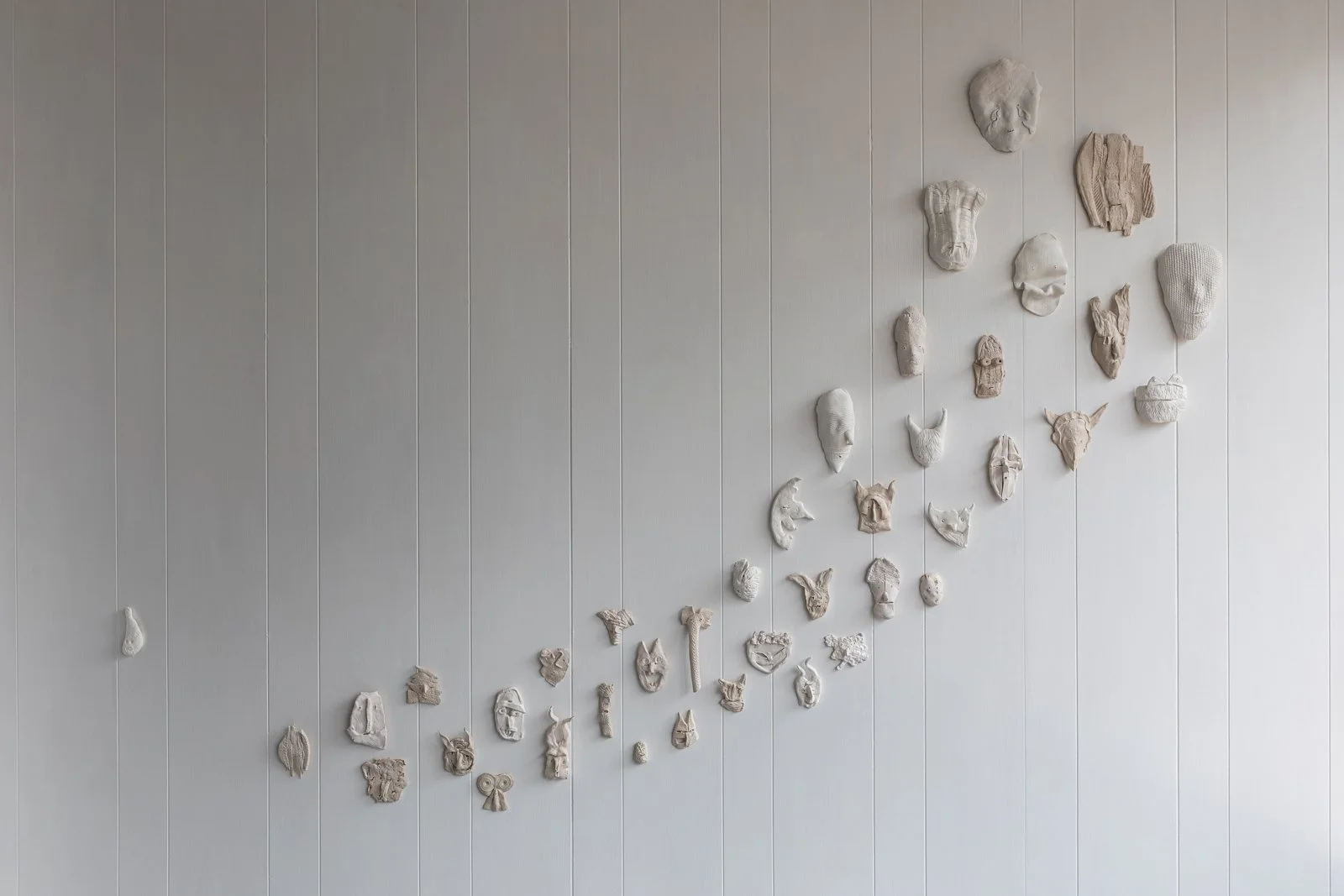 Demon Cornucopia, glazed ceramic and porcelain. Installation detail, One Hundred Demons exhibition 2026.