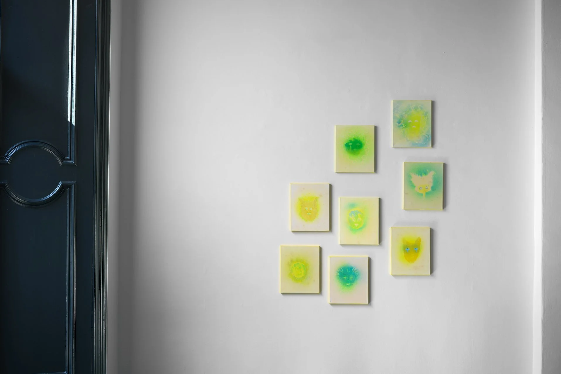 ISpectral Presents (Yellow), 2022. Acrylic on canvas. Exhibited in solo show 'Kindred', 2022, at Arusha Gallery, Edinburgh.
