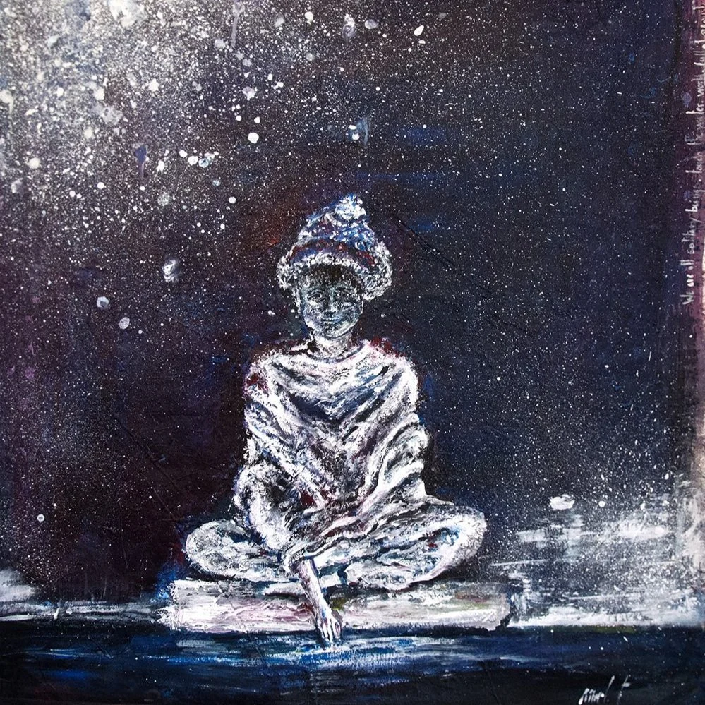 Selfportait, 2018, 100x80 cm, mixed media on canvas