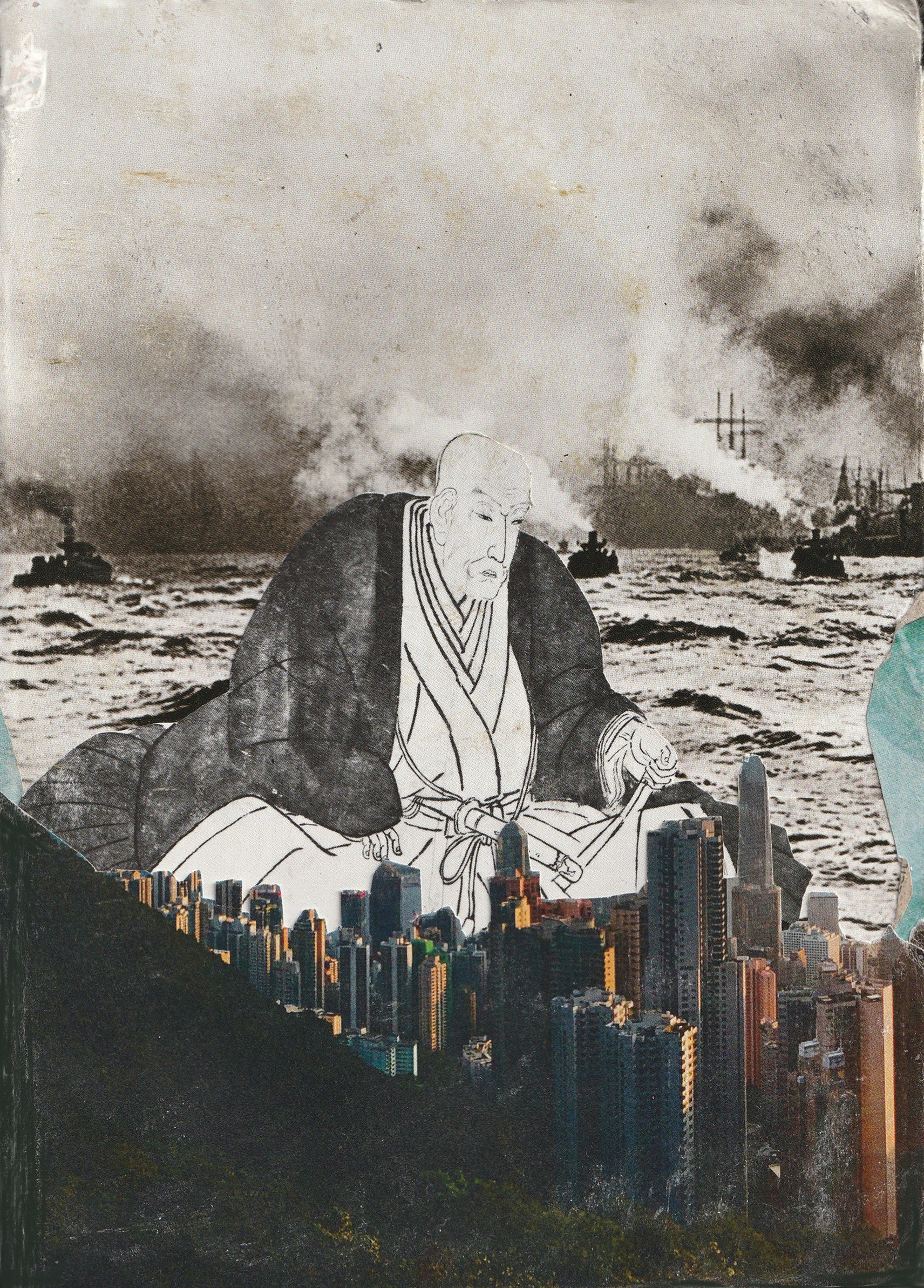 Hong kong, 21x14,8cm, collage sur papier