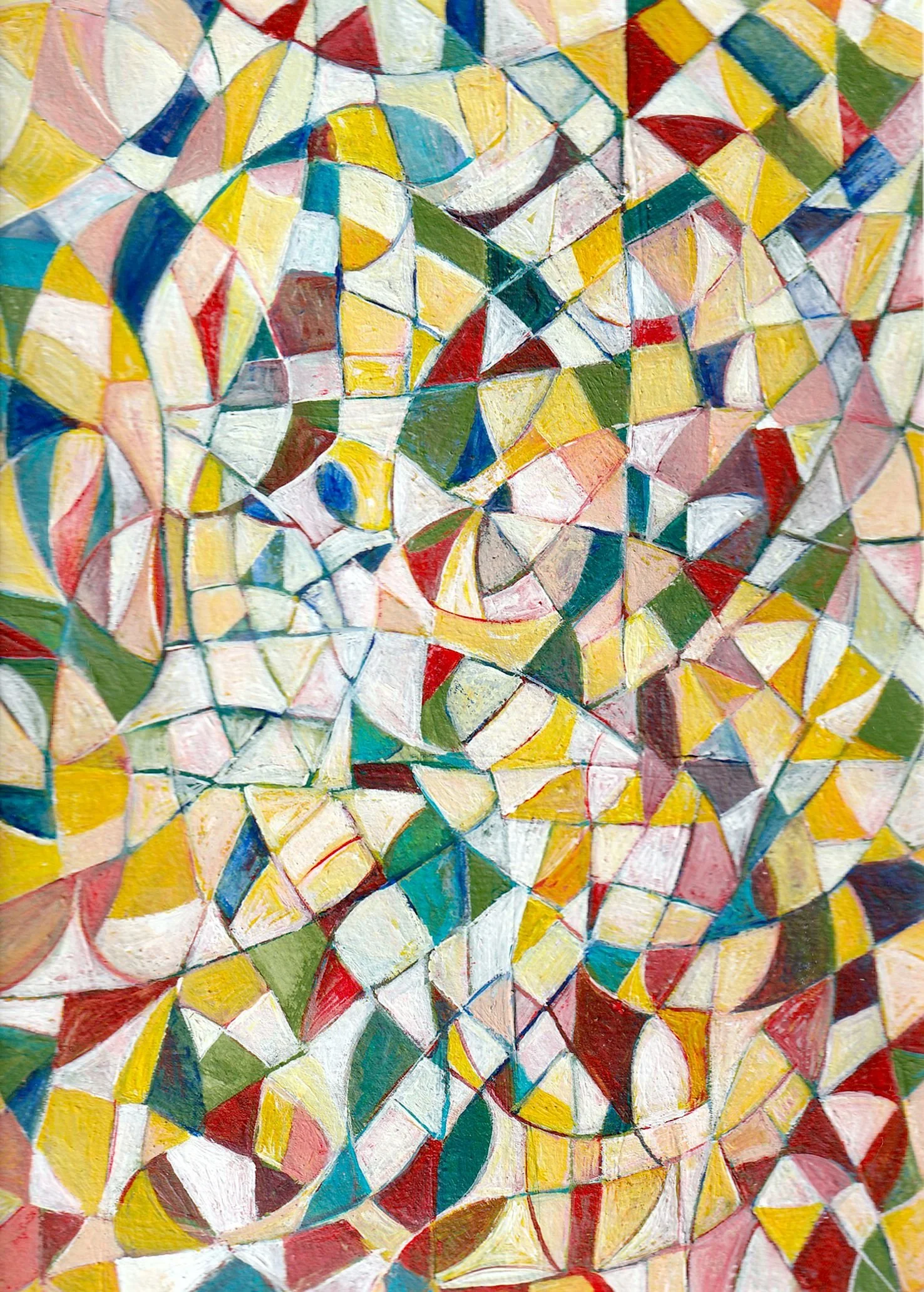 rythme d'or, 14x23cm, acrylic on paper