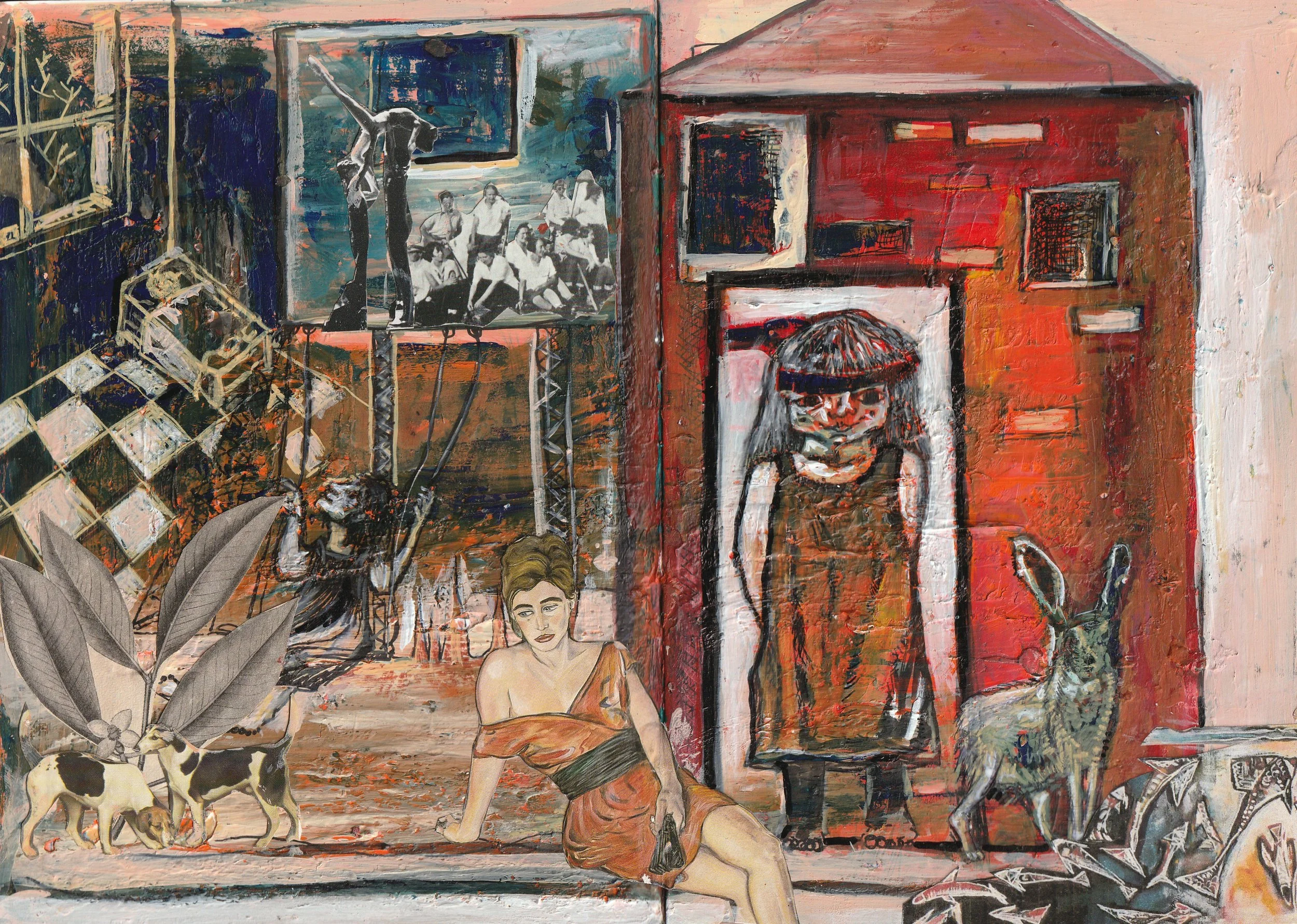 swedish girl, 21x30 cm, mixed media on paper