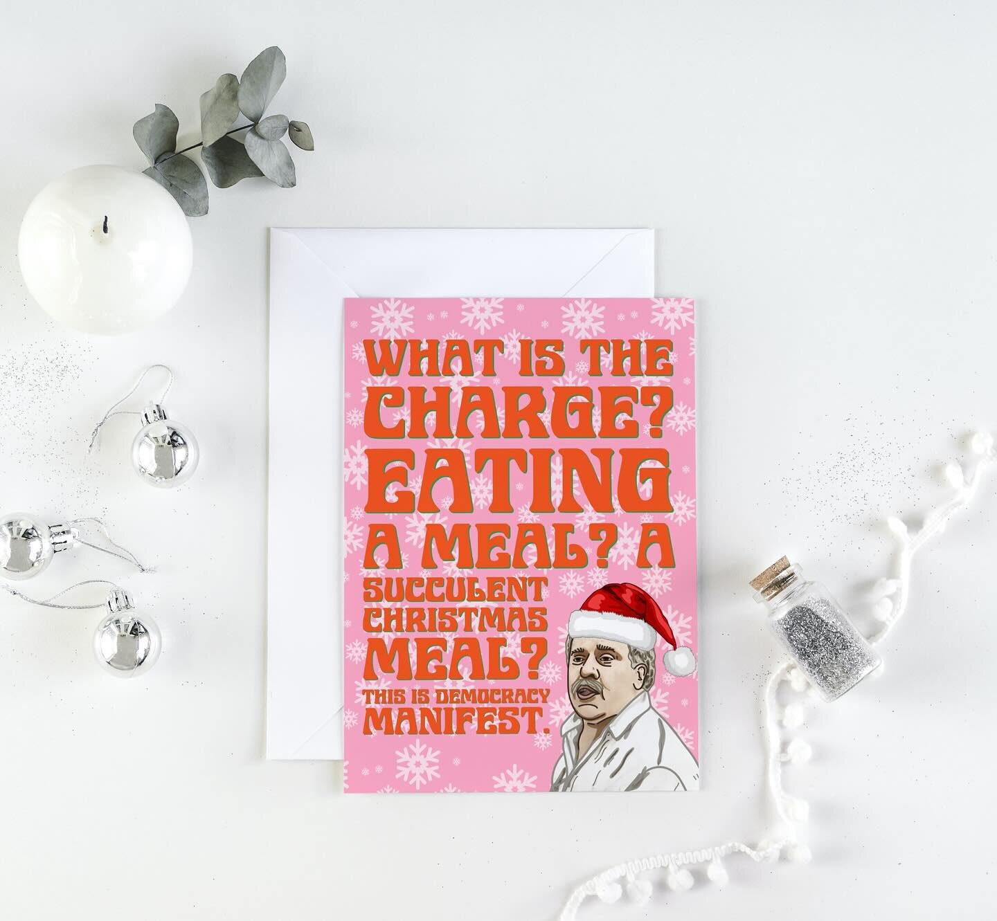 Free card to the first person who gets this meme reference 😎🎄 all my Christmas cards will be going live this afternoon, over on BeckyKayllDesigns.com 💖