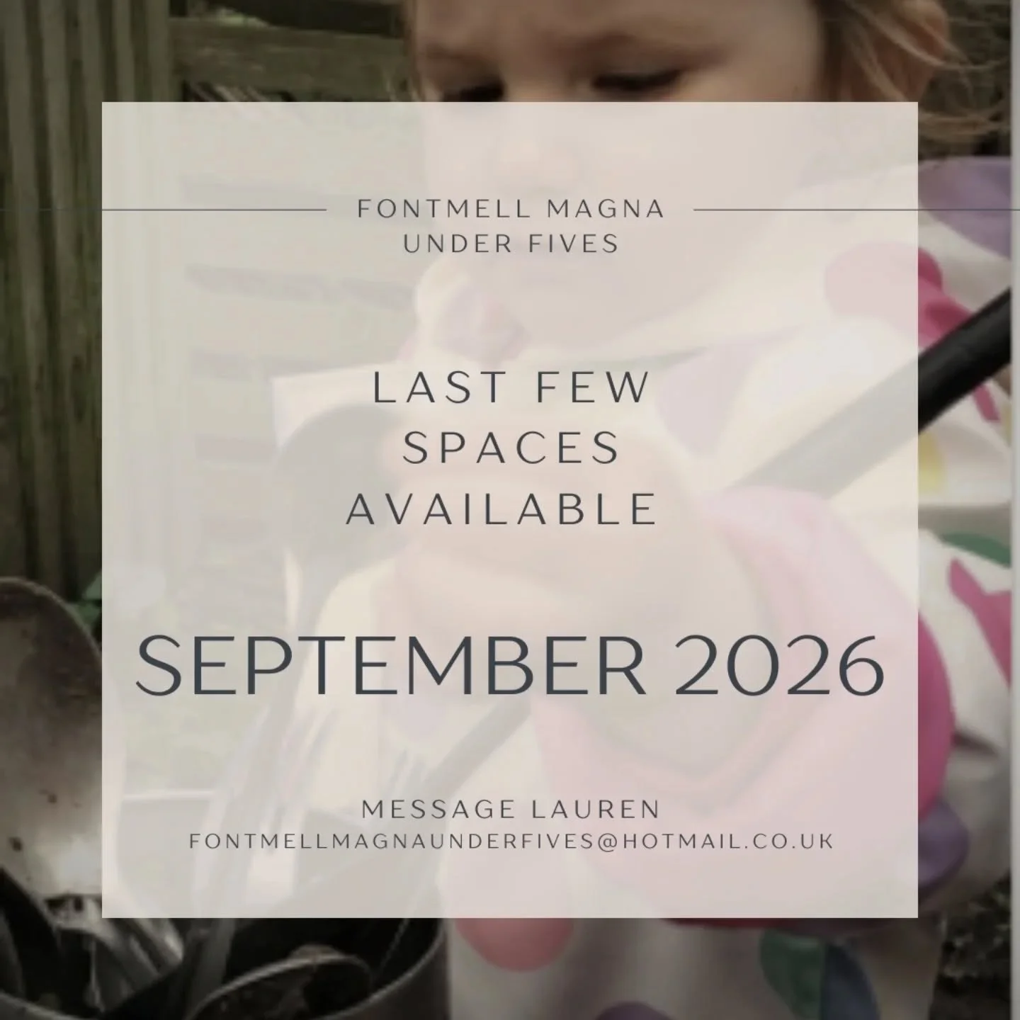 Last few spaces available for the next academic year! message quickly to avoid disappointment 🥳