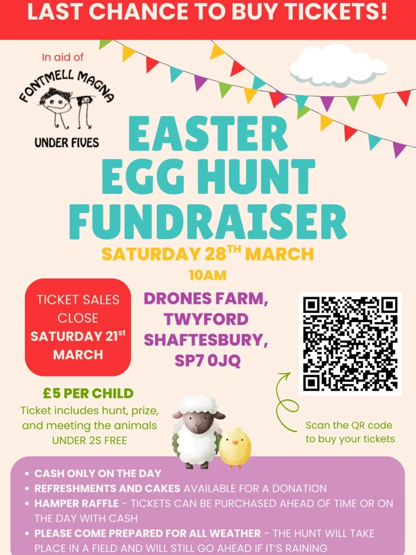 Last chance for tickets! Open to all 🐣🐇