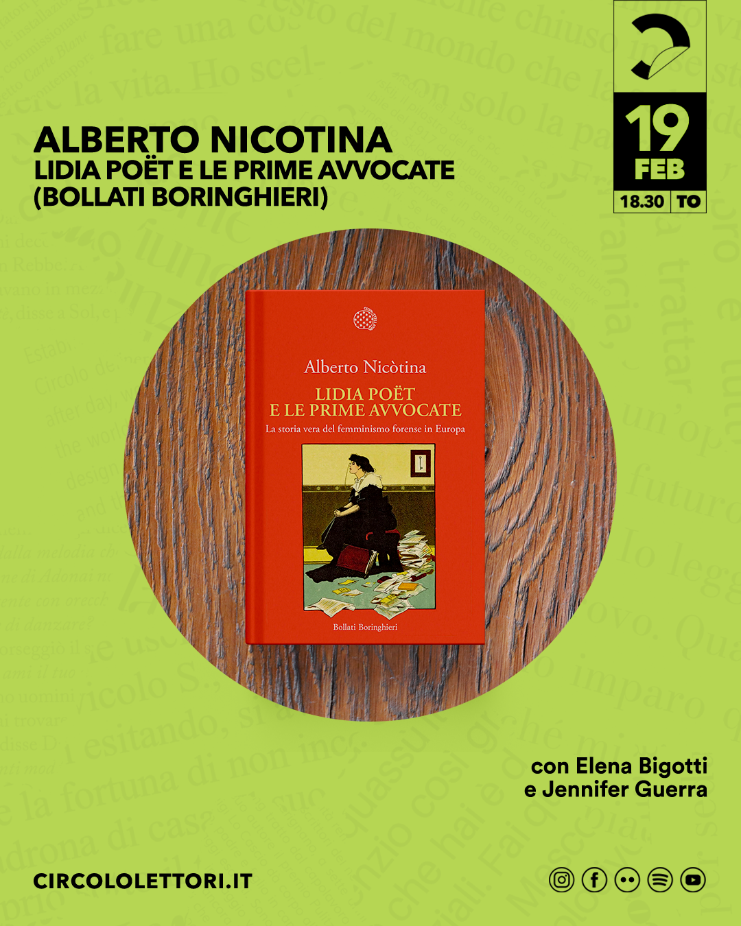 Lidia Poet e le prime avvocate (Bollati Boringhieri) @ Circolo dei Lettori di Torino