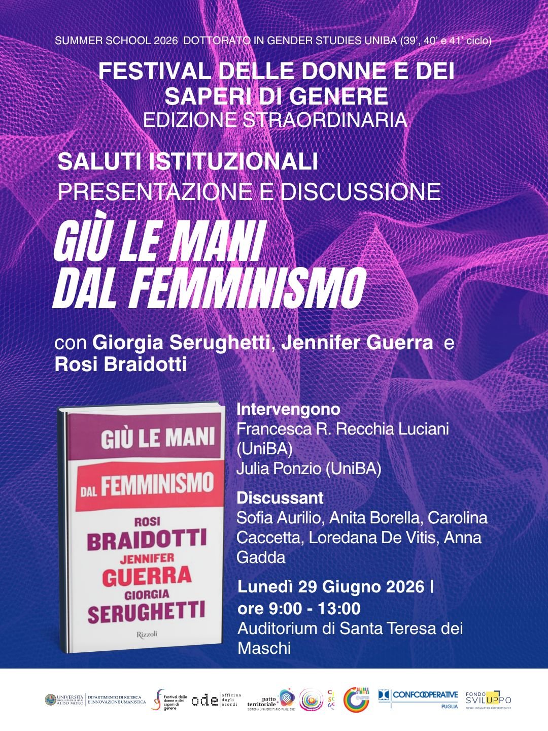 Giù le mani dal femminismo (Rizzoli) @ Festival delle donne e dei saperi di genere - Università degli Studi di Bari Aldo Moro