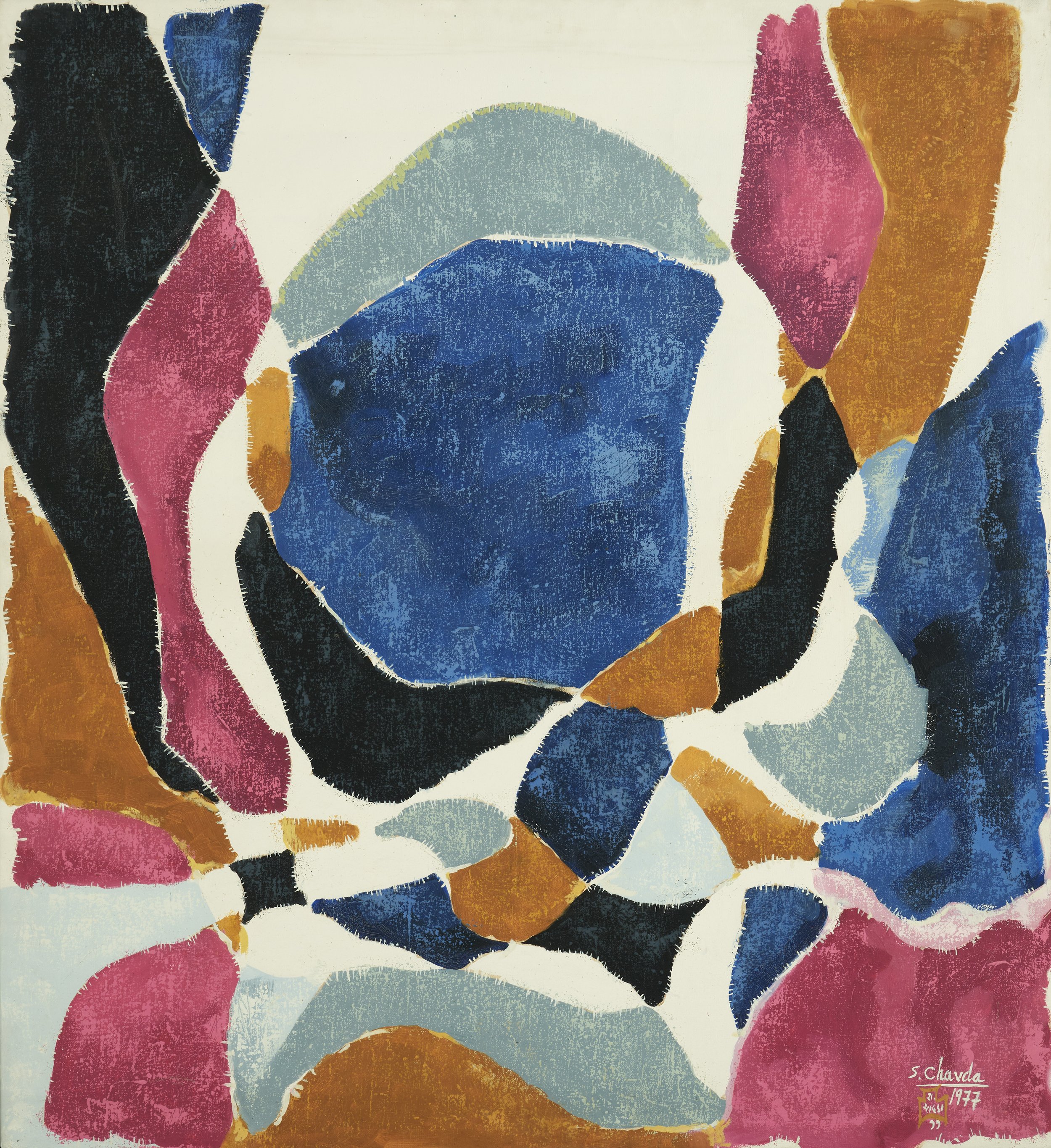 Painting 1977, Oil on canvas 40x36" Signed l.r. Signed, dated and inscribed on reverse
