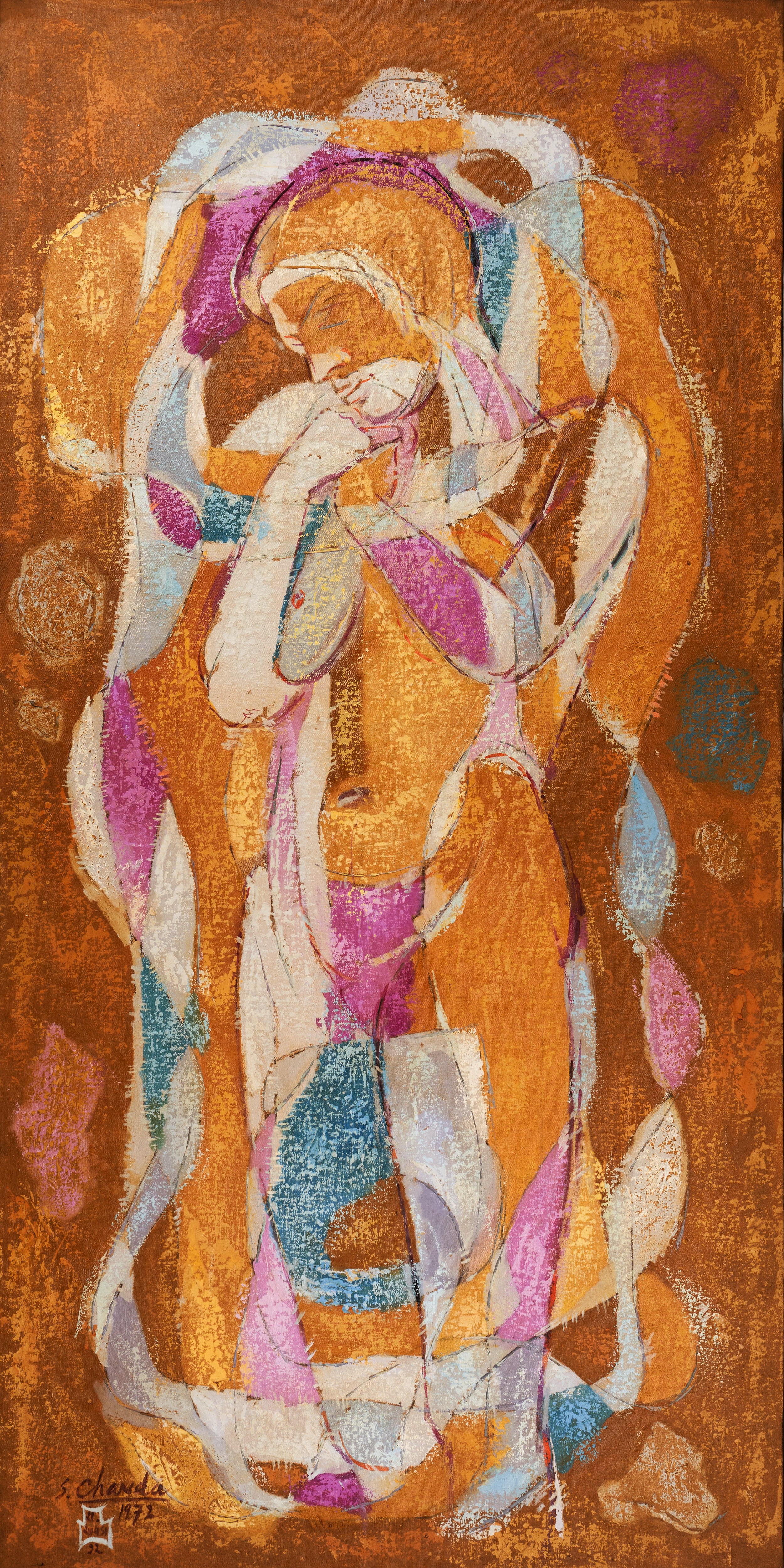 Coyness 1972, Oil on canvas 52x29" Signed l.l. Signed, dated and inscribed with title on reverse