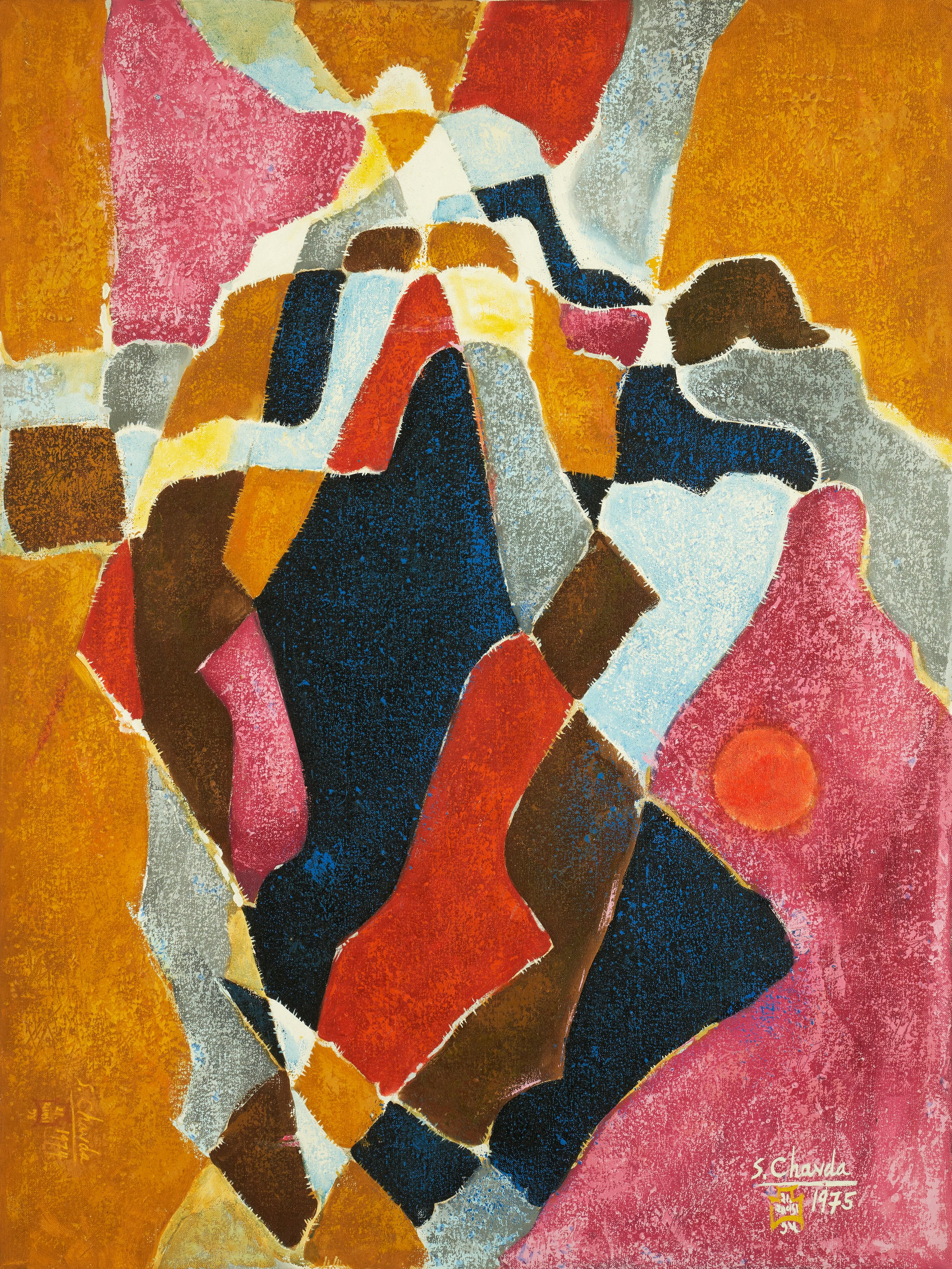 Jigsaw 1974 & 1975, Oil on canvas 40x30" Signed l.r. Signed, dated and inscribed with title on reverse