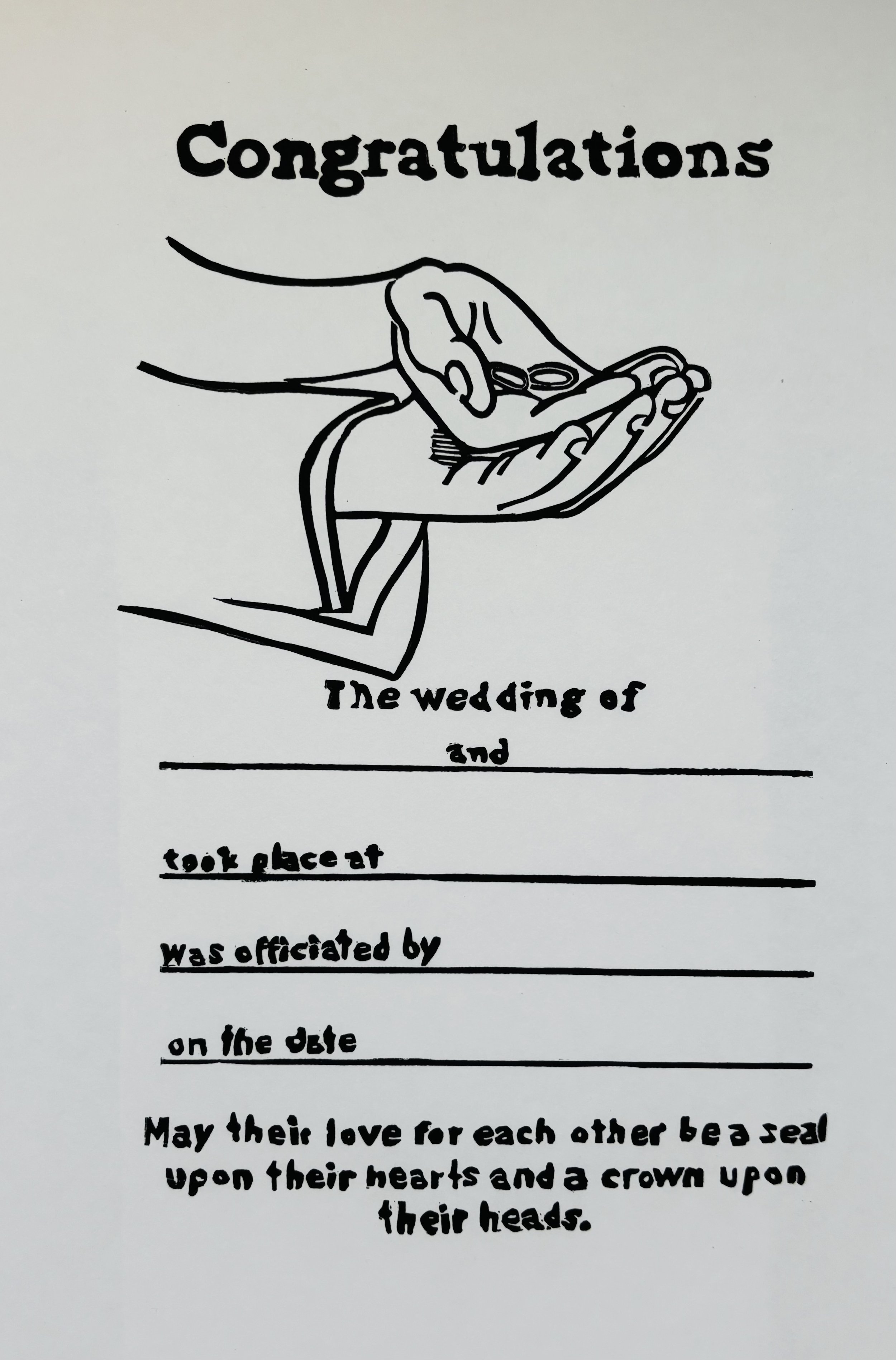 Wedding Keepsake