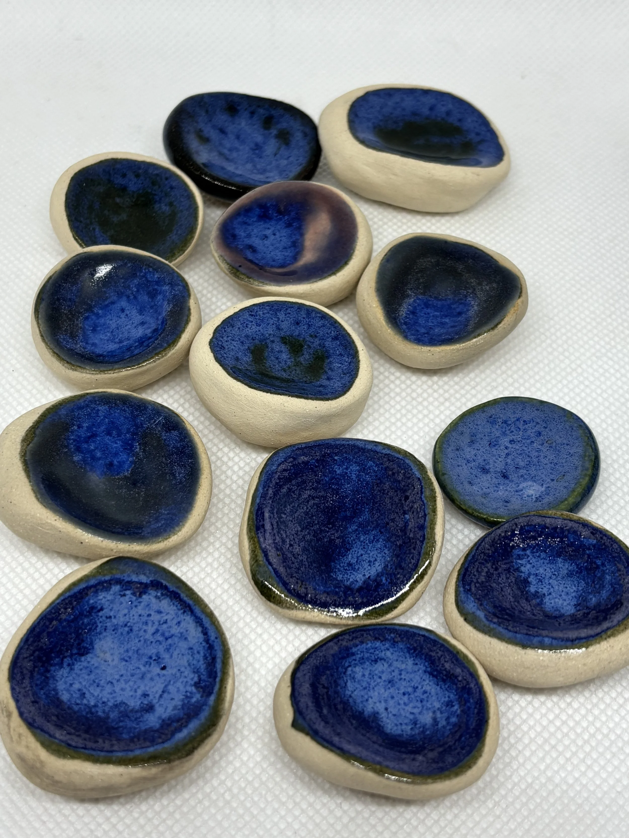 Blue worry stones