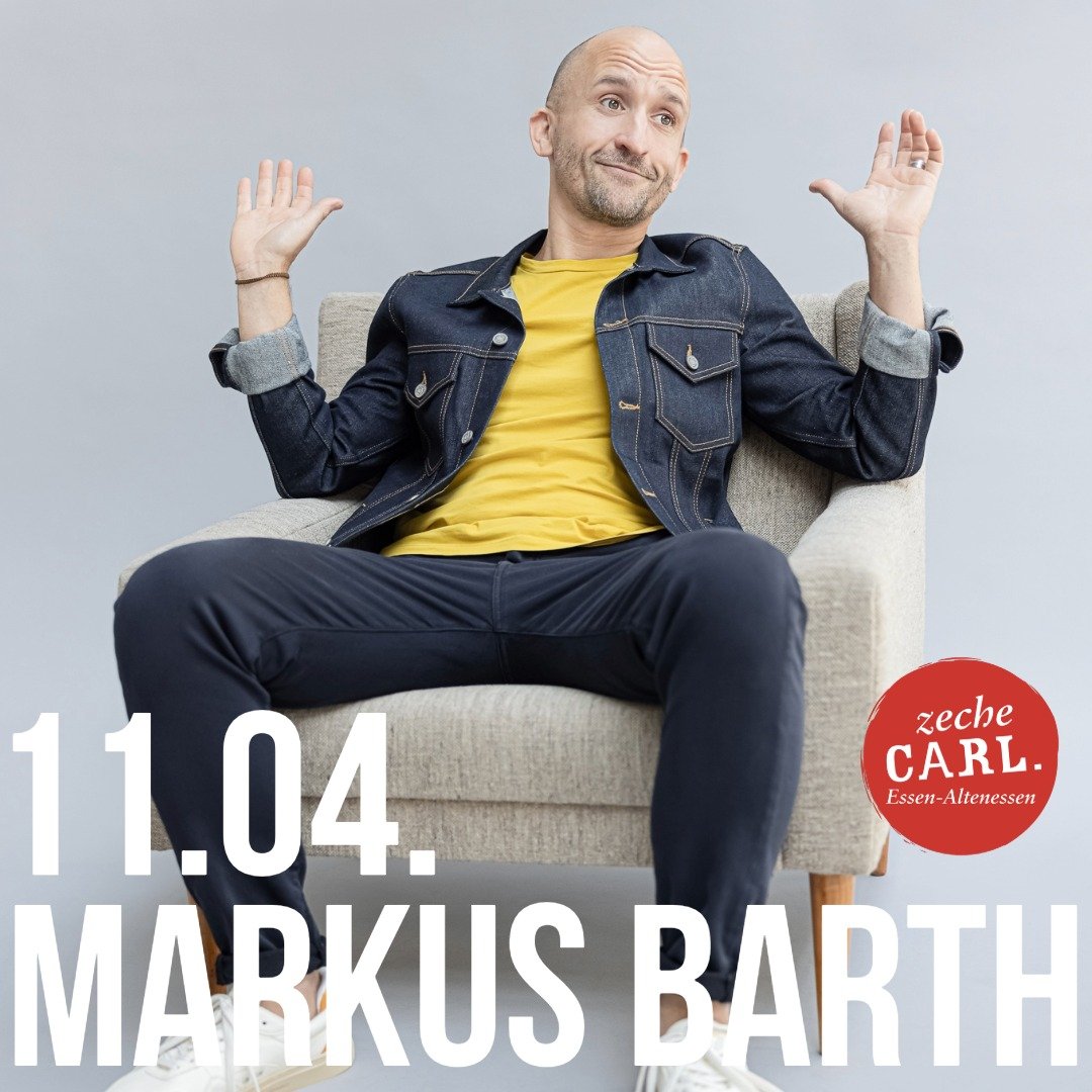 WIR VERLOSEN 2x2 TICKETS! 

Wir verlosen 2x2 Tickets f&uuml;r den Abend mit dem unfassbar talentierten und lustigen MARKUS BARTH am 11.04.24 in der Zeche Carl! 
Alles, was ihr machen m&uuml;sst: Schreibt in die Kommentare mit wem ihr gerne kommen w&u