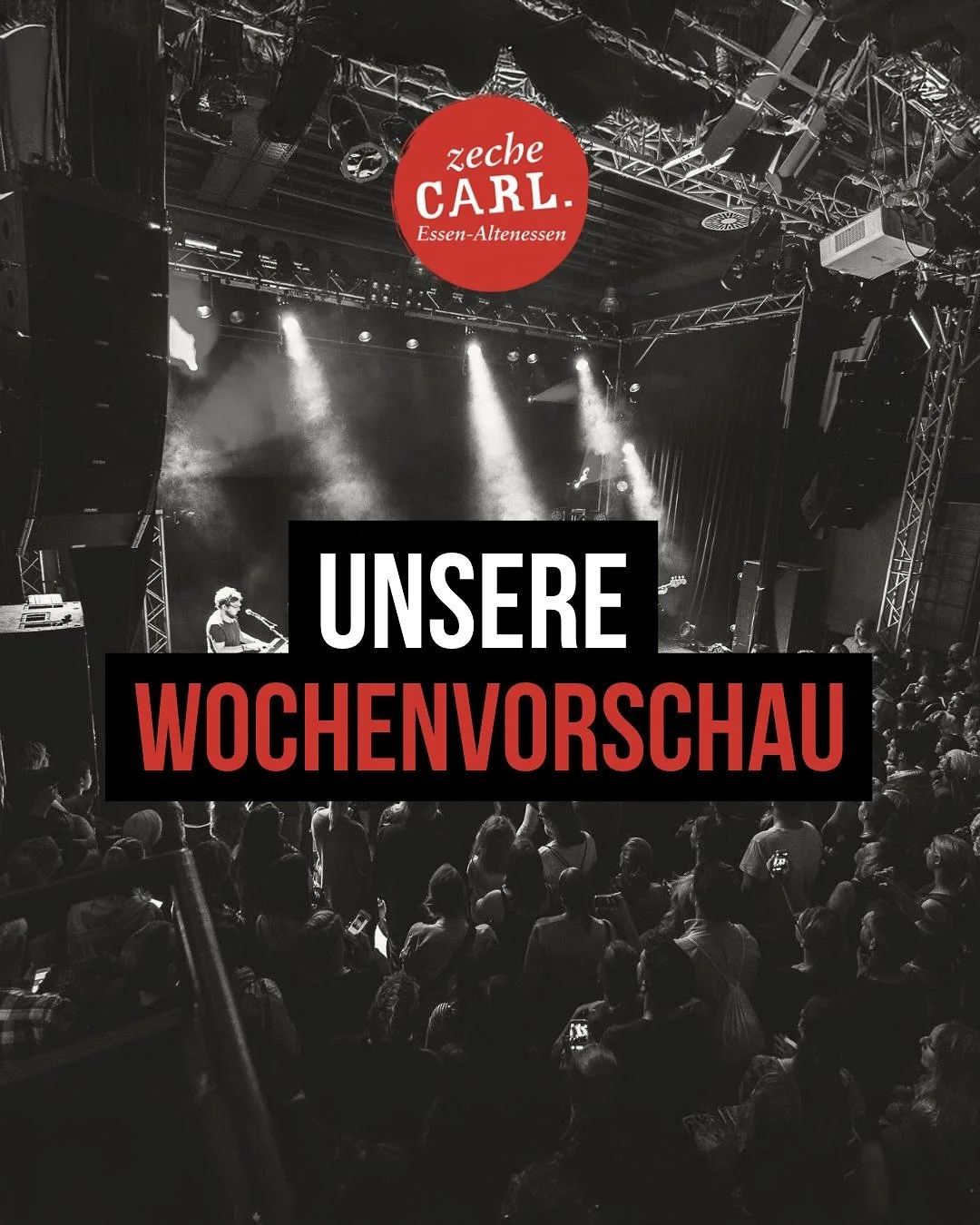 Diese Woche ist wieder viel los in der Zeche Carl! 

Mittwoch geht&rsquo;s los mit Musik von Herrenmagazin auf ihrer &bdquo;Du hast hier nichts verloren&ldquo;-Tour.
Donnerstag weiter mit Sarah Hakenberg und ihrem Programm &bdquo;Mut zur T&uuml;cke!&