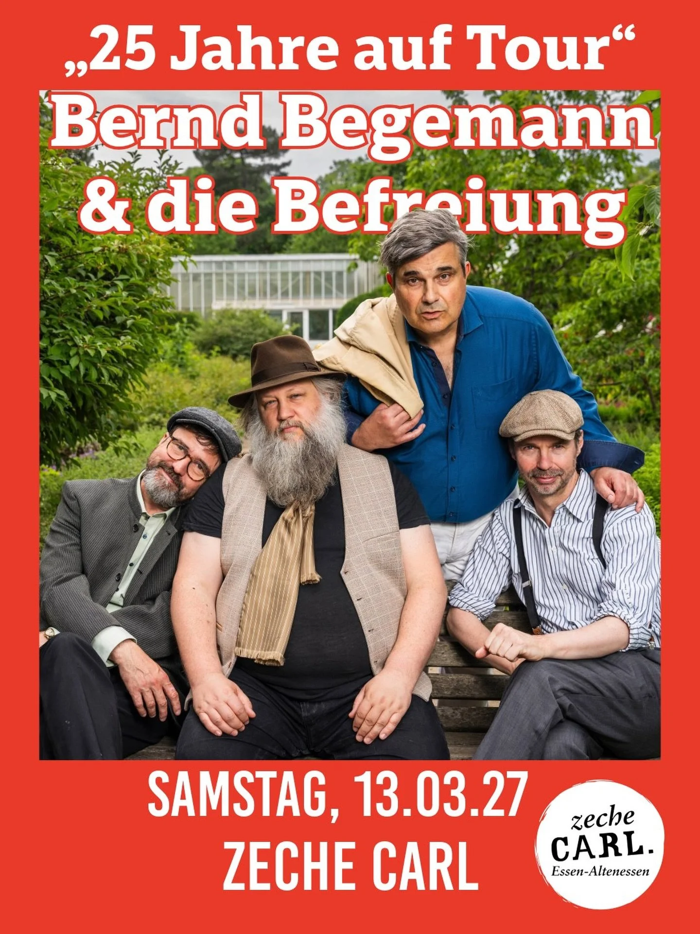 25 Jahre Jubil&auml;ums-Tour

Samstag, 13.03.27 | Zeche Carl | Einlass: 19:00 Uhr | Beginn: 20:00 Uhr | Konzert

VVK: 25&euro; zzgl. Geb&uuml;hren | AK: 30&euro;

Der beschauliche Kurort Bad Salzuflen in Ostwestfalen hat Songwriter wie Frank Spilker 