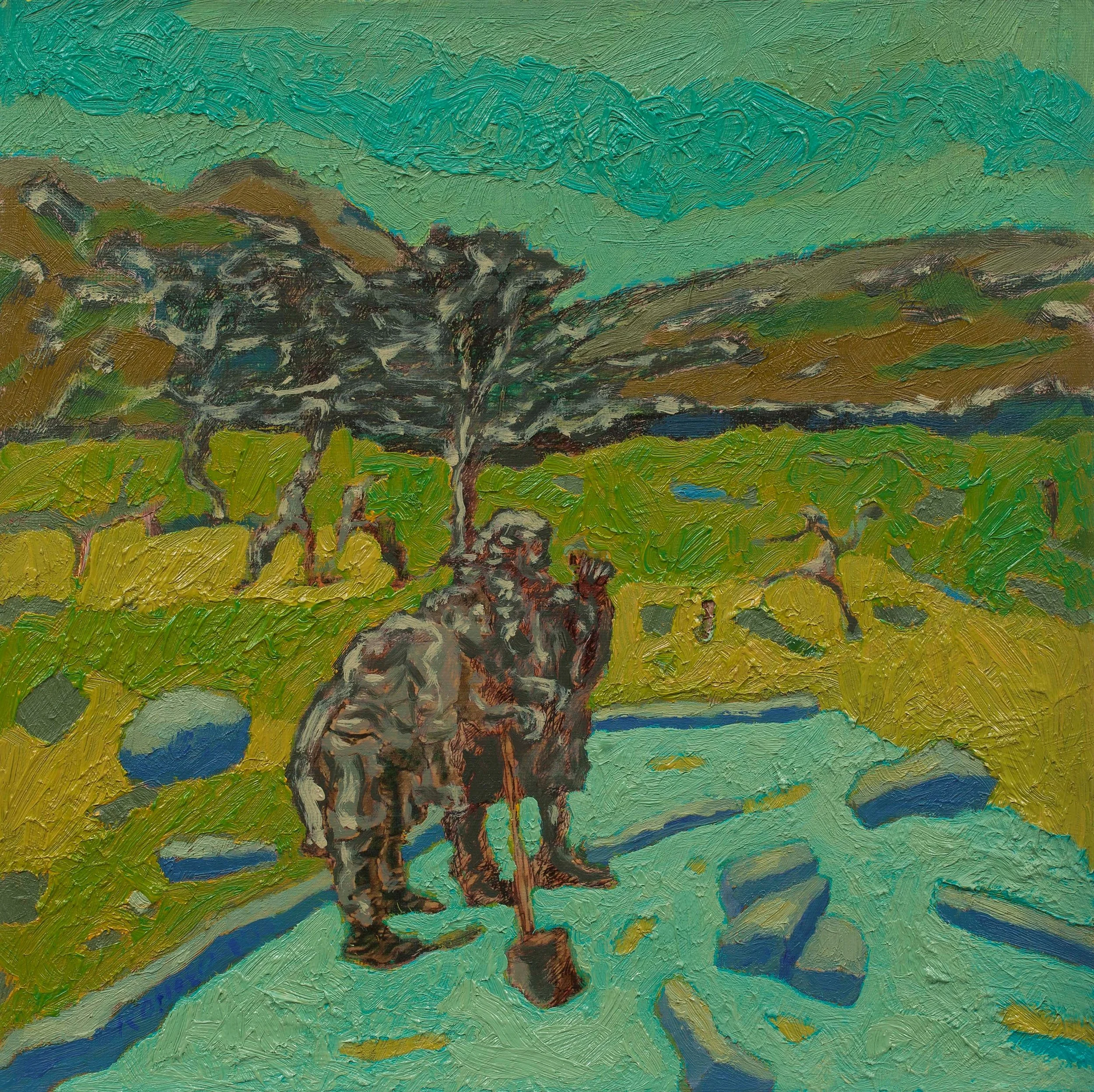PAYSAGE-HARTEVATN - 40 X 40 CM - OIL ON BOARD - 2023