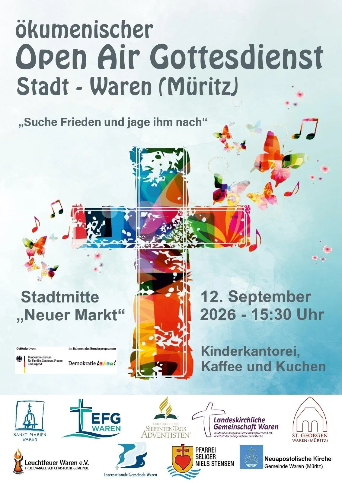 Stadt Gottesdienst in Waren (Müritz)