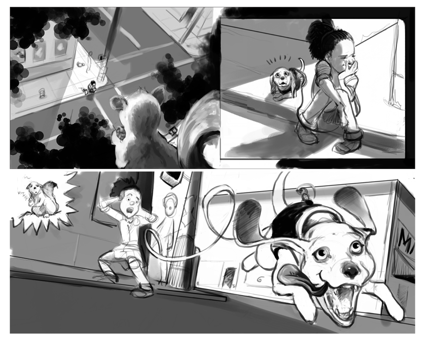 Dog Days rough (ruff?) concept page 2