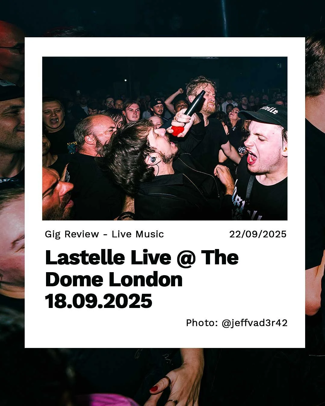 Check Out Our Latest Post!

Lastelle Live @ The Dome London 18.09.2025

Photos By: @jeffvad3r42

Find the Link in our Bio:

#Lastelle #TheDome #Dome #London #LondonMusic #FestivalPhotography #livemusicphotography #gigphotography #gig #Feats #publicat