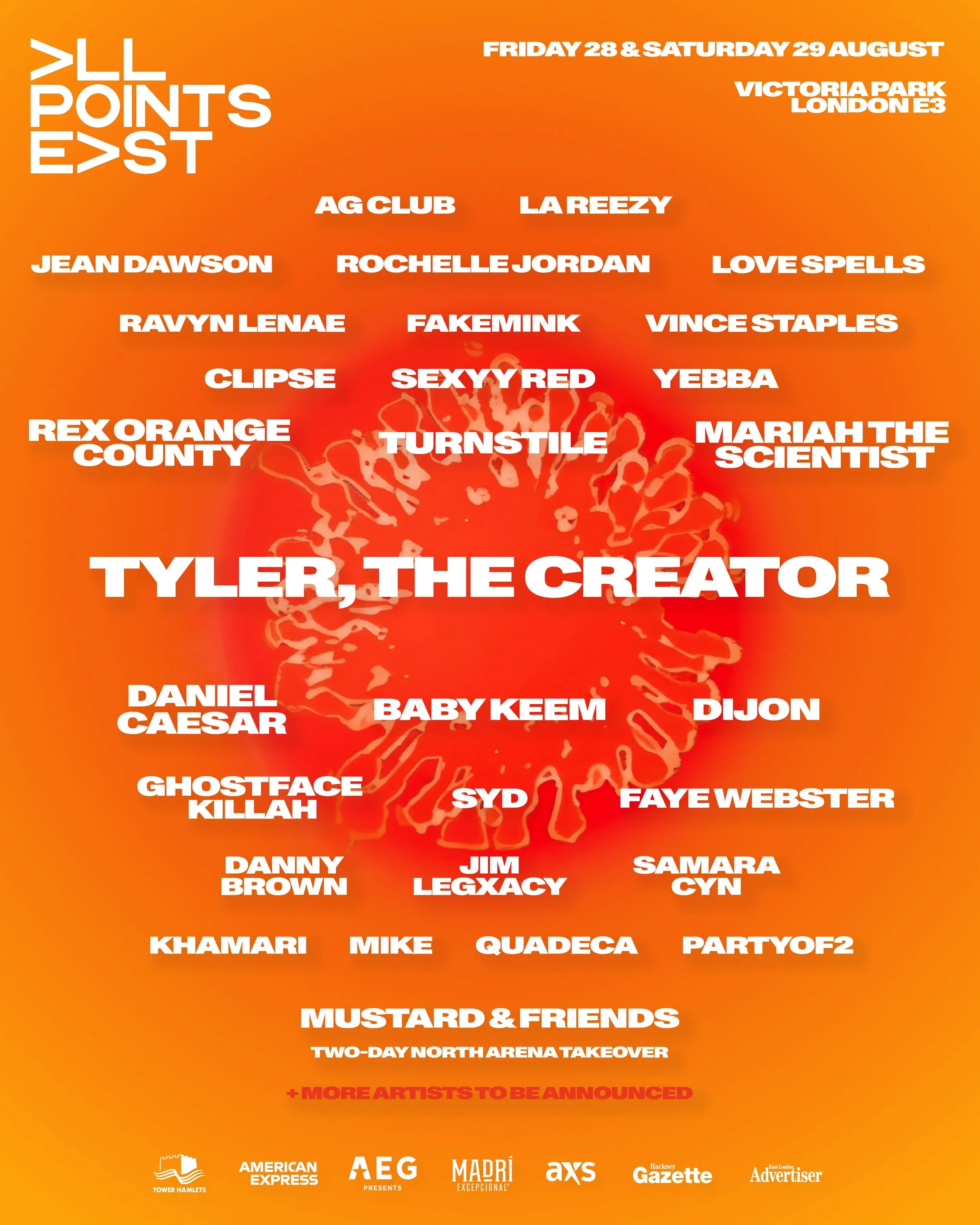 Tyler The Creator to play All Points East 2026