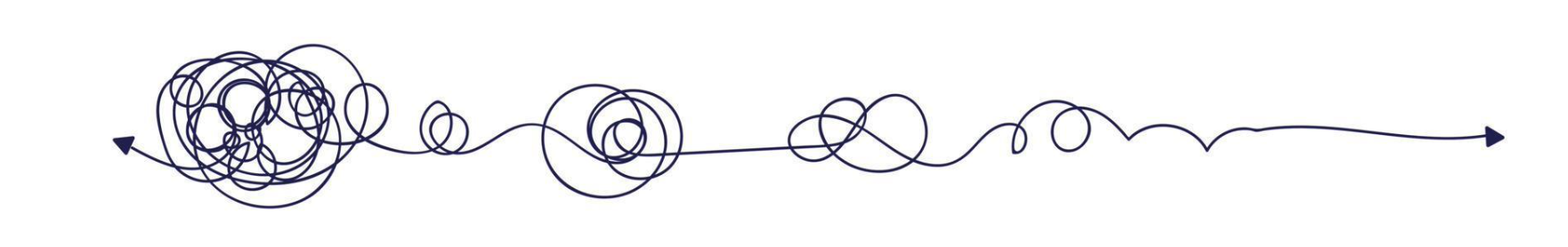 imagen que representa la transformación de una situación anudada en una comprensible