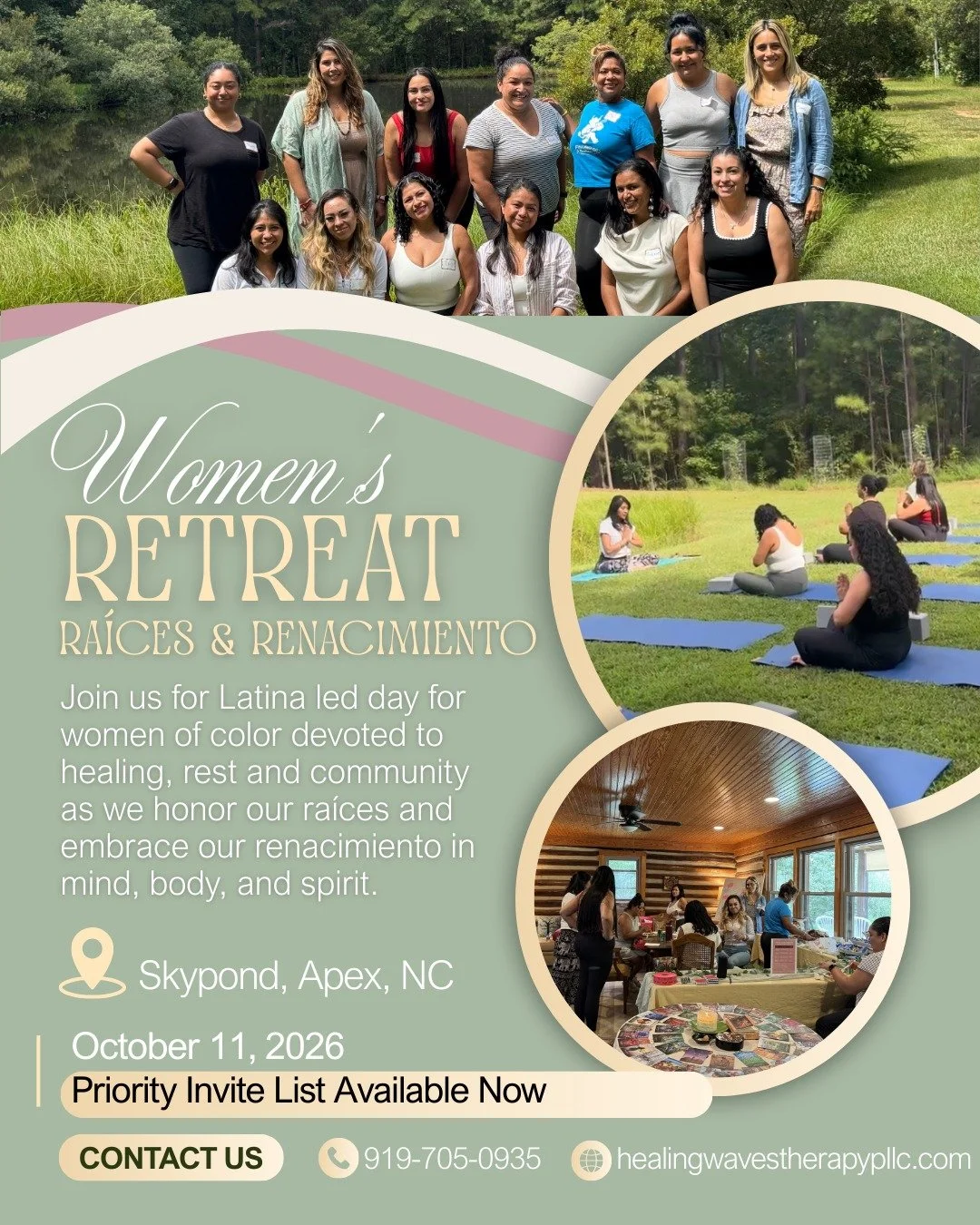 Our Spring Retreat sold out faster than we imagined&hellip; and my heart is still full from the women who said yes to themselves.

Because of that, we are opening a Priority List for our Fall 2026 Ra&iacute;ces &amp; Renacimiento Women&rsquo;s Retrea
