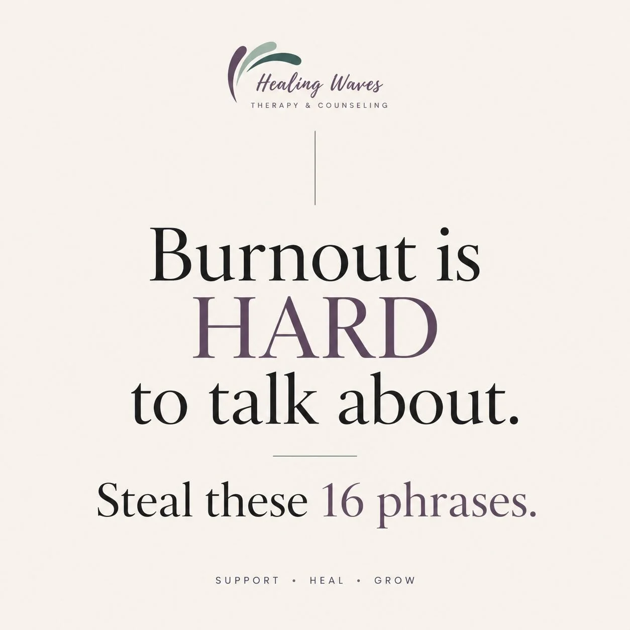 Burnout doesn&rsquo;t always look like falling apart.

Sometimes it looks like getting everything done while quietly running on empty.

And when you&rsquo;re exhausted, finding the right words&mdash;for yourself or someone you care about&mdash;can fe