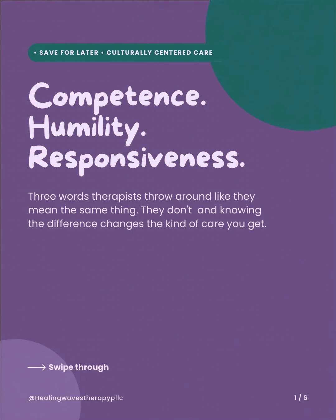 Competence. Humility. Responsiveness.**

A great therapist doesn&rsquo;t pretend to have every answer. They stay curious, continue learning, and meet you with respect, not judgment.

They show up consistently. They listen carefully. They adapt when s