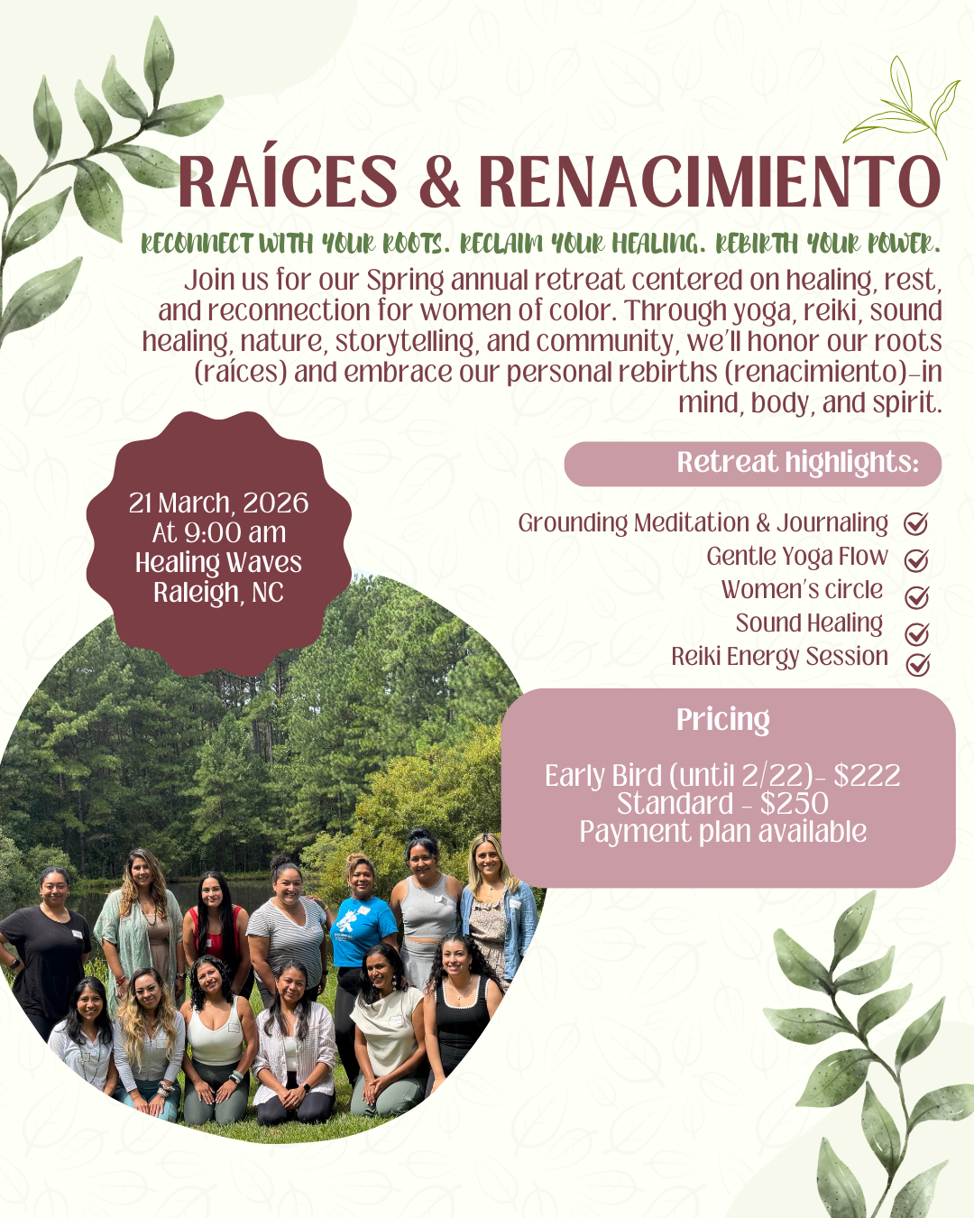 Raíces & Renacimiento-1-Day Women's Retreat