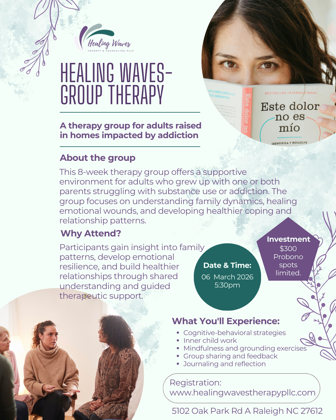 Adult Children of Parents With Addictions (In-Person Group in Raleigh, NC)