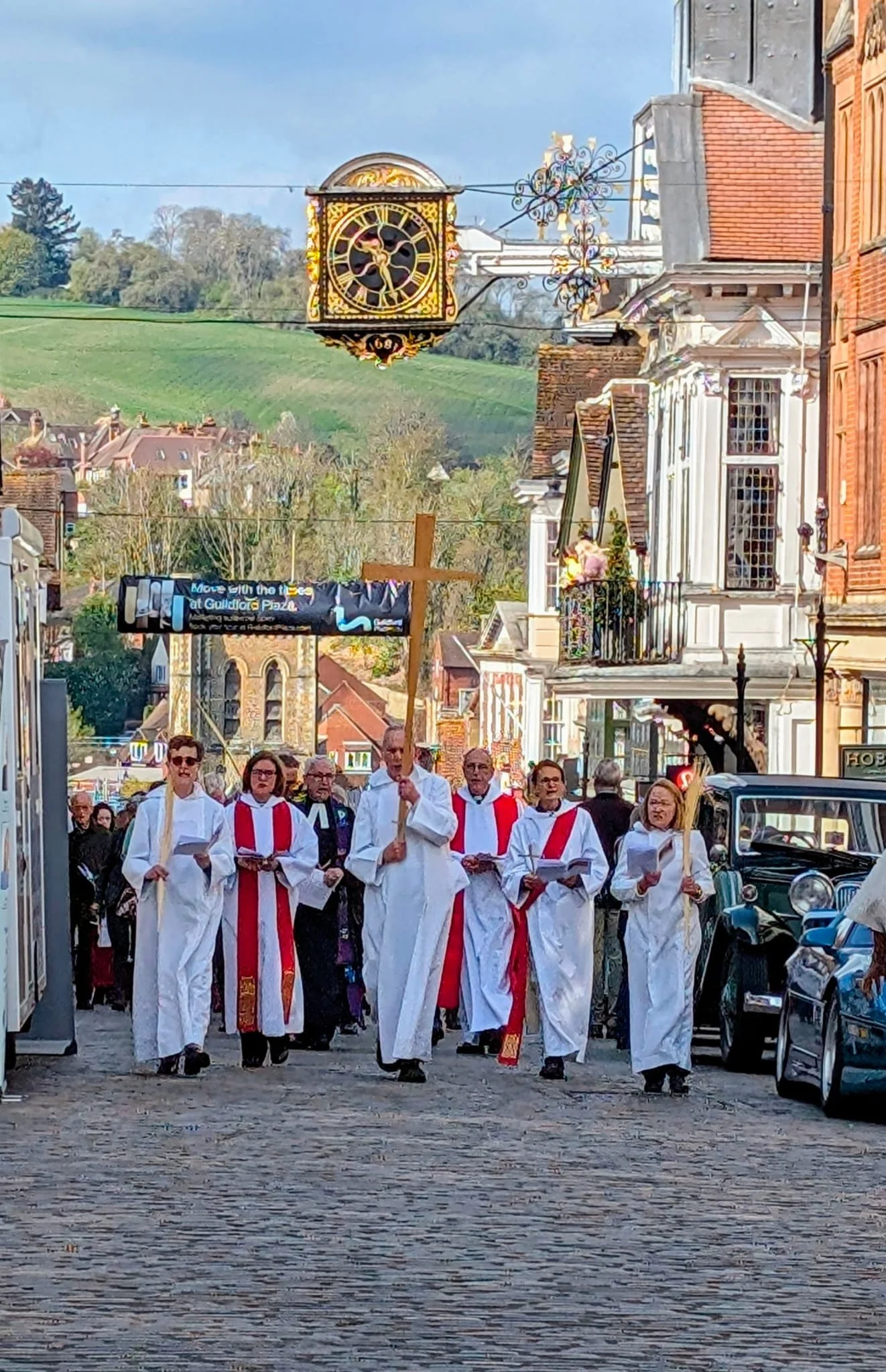 Our Palm Sunday Procession and Eucharist starts 10am at St. Mary's Church and ends at Holy Trinity Church. If you are not comfortable walking up the High Street, the service will also be held in Holy Trinity from 10am until we join together as one co