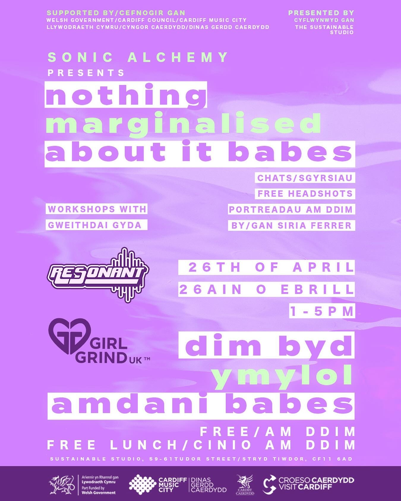 Sonic Alchemy continues with Nothing Marginalised About it Babes! 

A chance for those who identify as women and marginalised genders who are a part of the music industry to come together and to chat about their current/upcoming projects, experiences