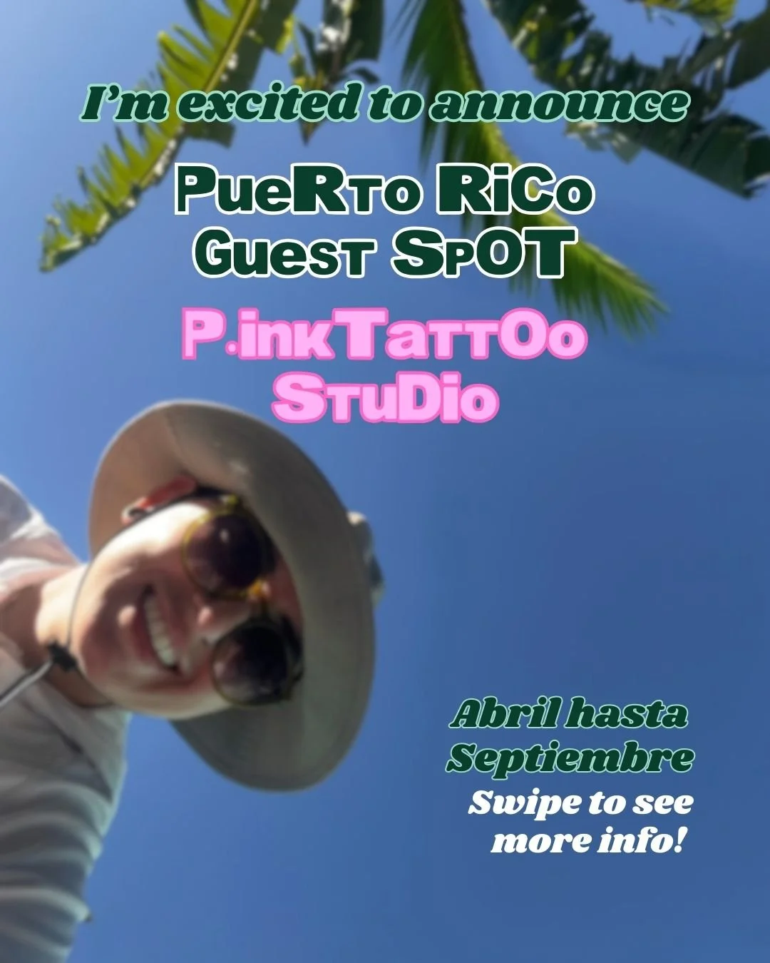 I am so excited to announce that I will be doing an extended guest spot at @p.ink_tat Studio in Puerto Rico starting in April! I will be working there through September. 🤩 This is an amazing opportunity and a dream come true for me. I am incredibly 