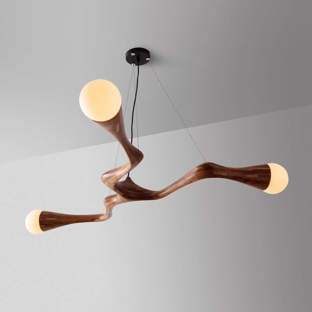 Stacked 3-Bulb Illuminated Sculpture, 2020