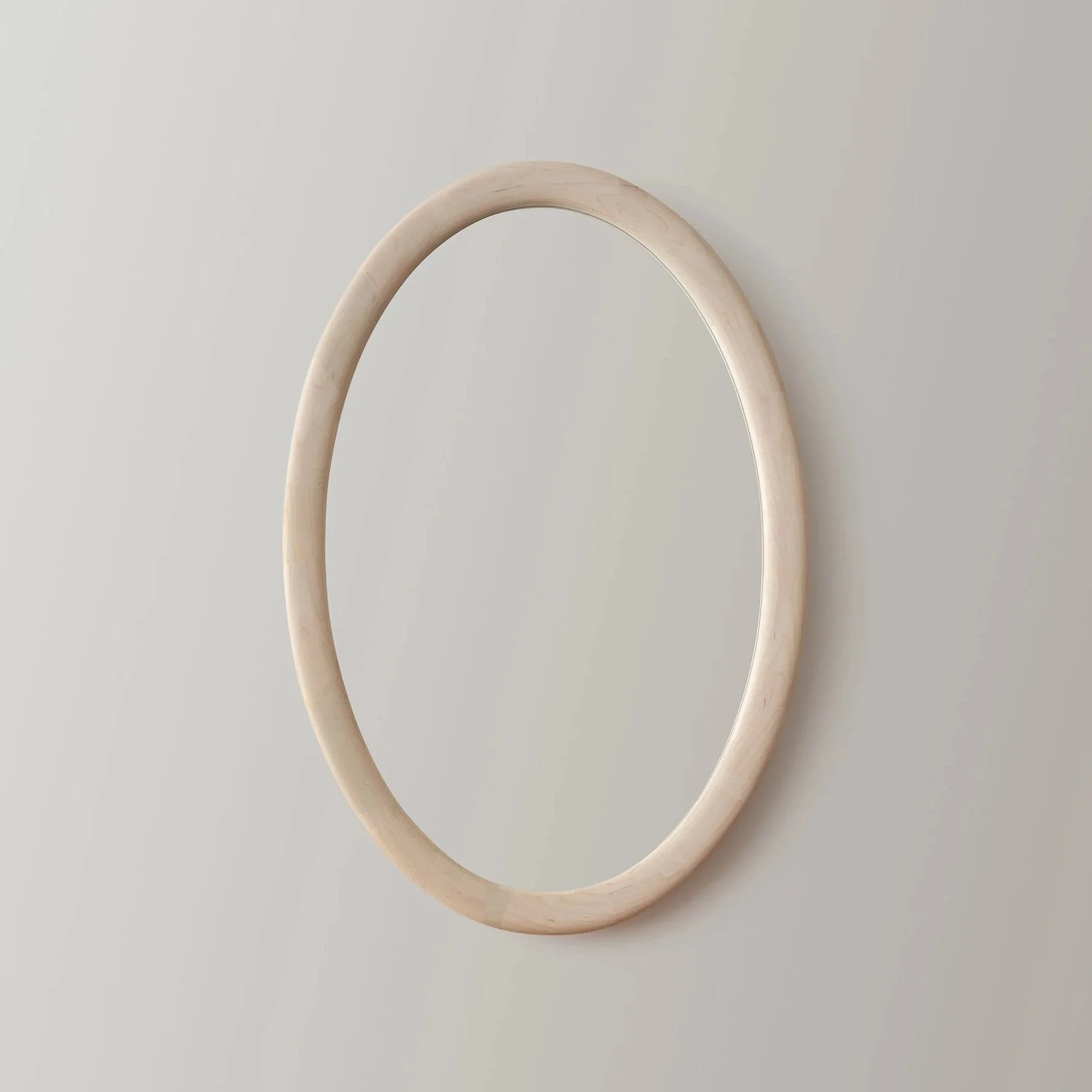 STACKED Oval Mirror, Bone White Finish, 2025