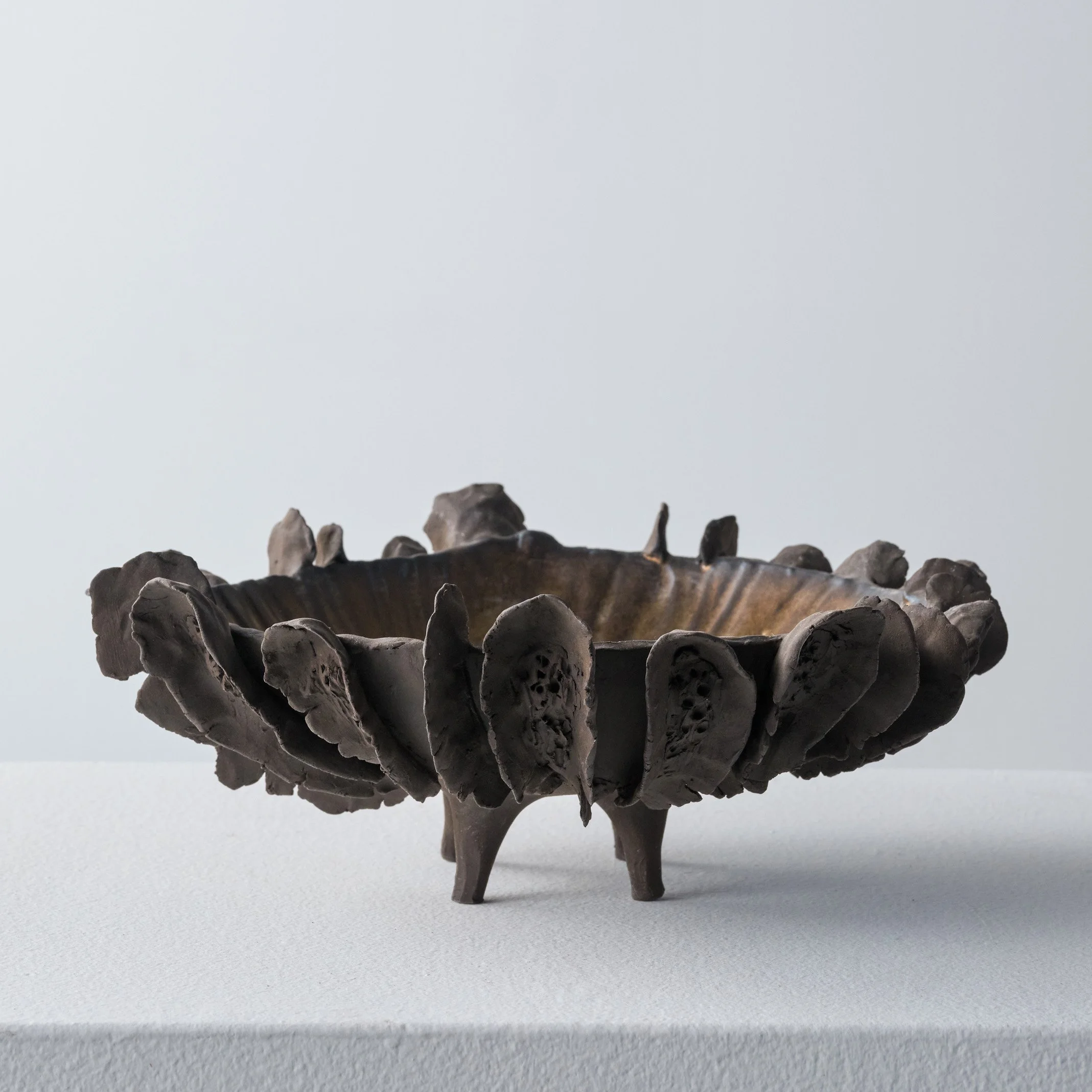 Petale Brown Footed Bowl, 2026
