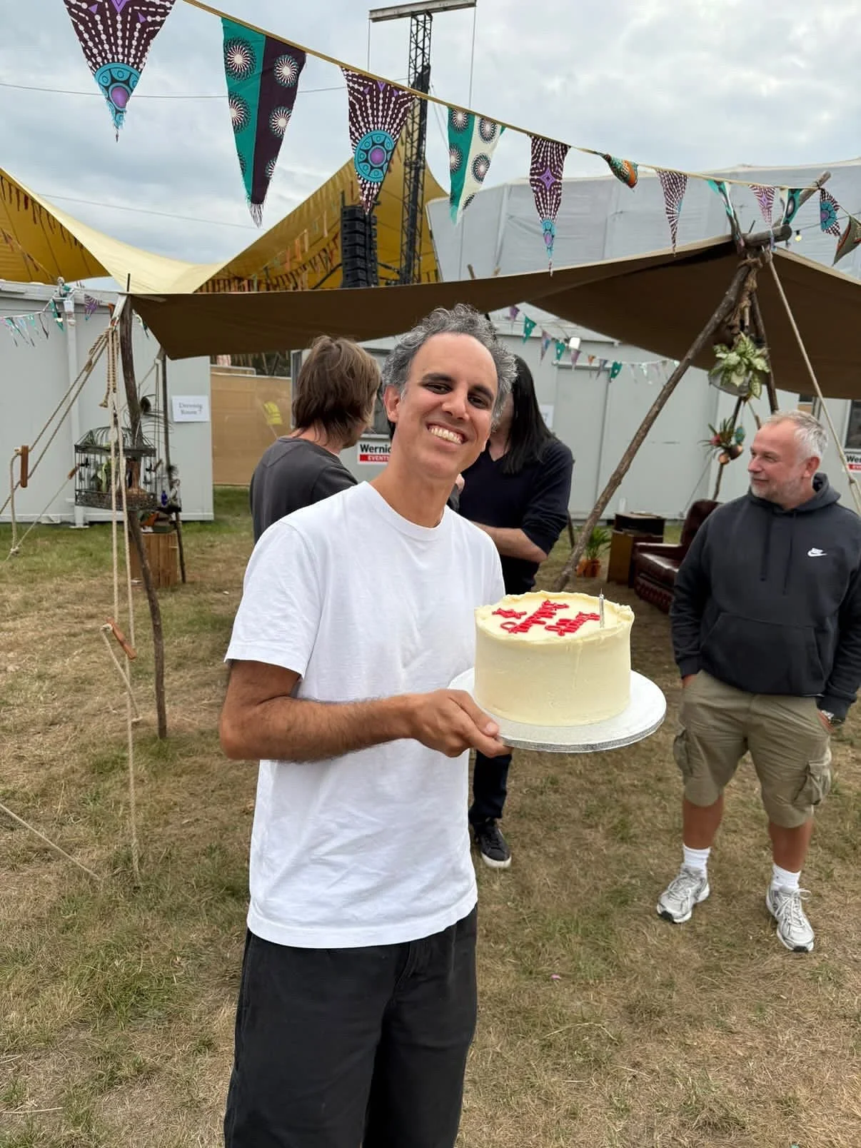 A first for Kitchenetta. We were thrilled to be asked to make a birthday cake for the amazing @fourtetkieran who is headlining @lostvillagefestival this bank holiday weekend. What a weekend for a birthday ❤️