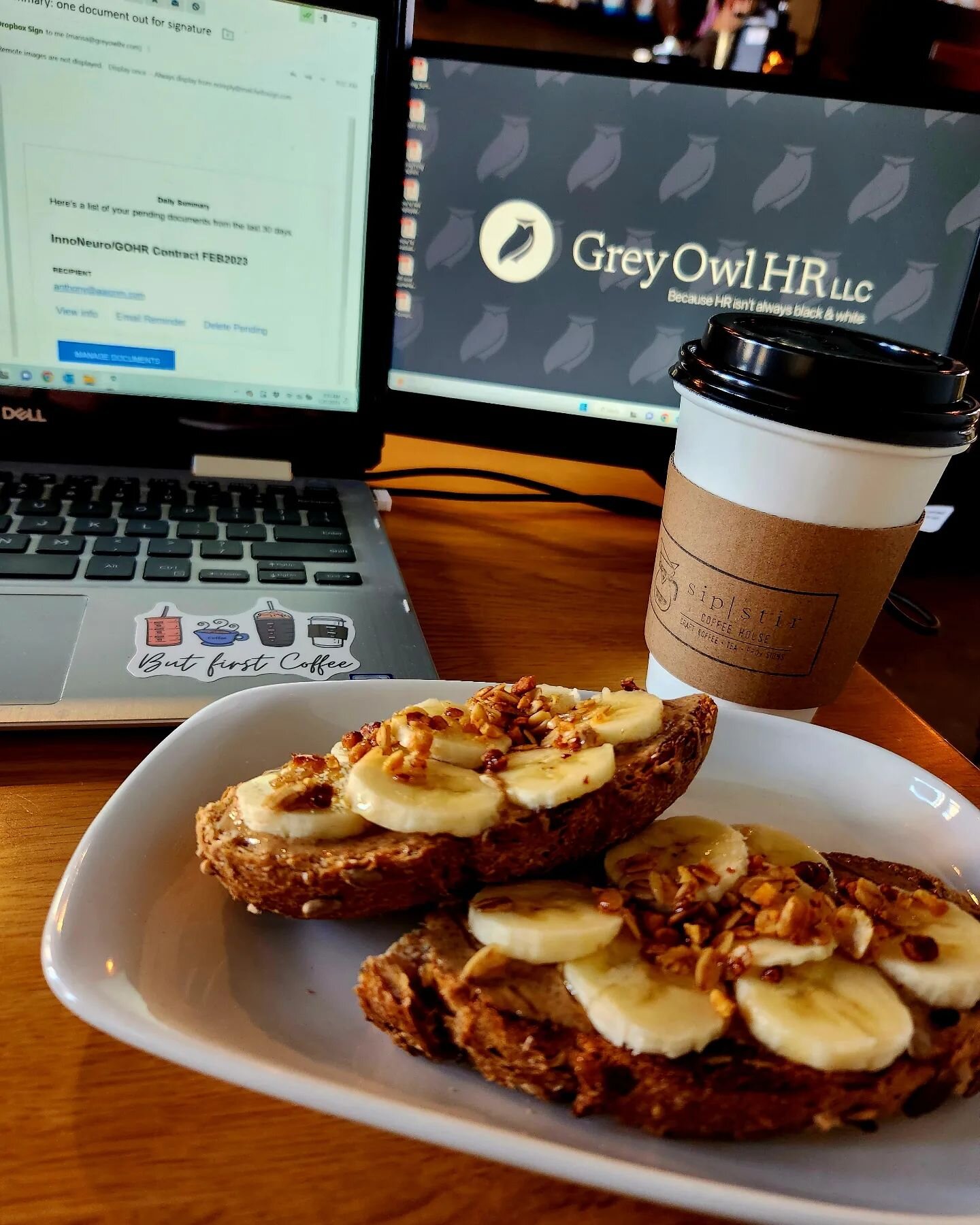 POV: You have an office, but #Fridays are for americanos, fancy toast, and the hustle and bustle of a local coffee shop.  Do you have a favorite local spot to work remotely?

 #coffee #work #shoplocalbusiness #smallbusinessowner