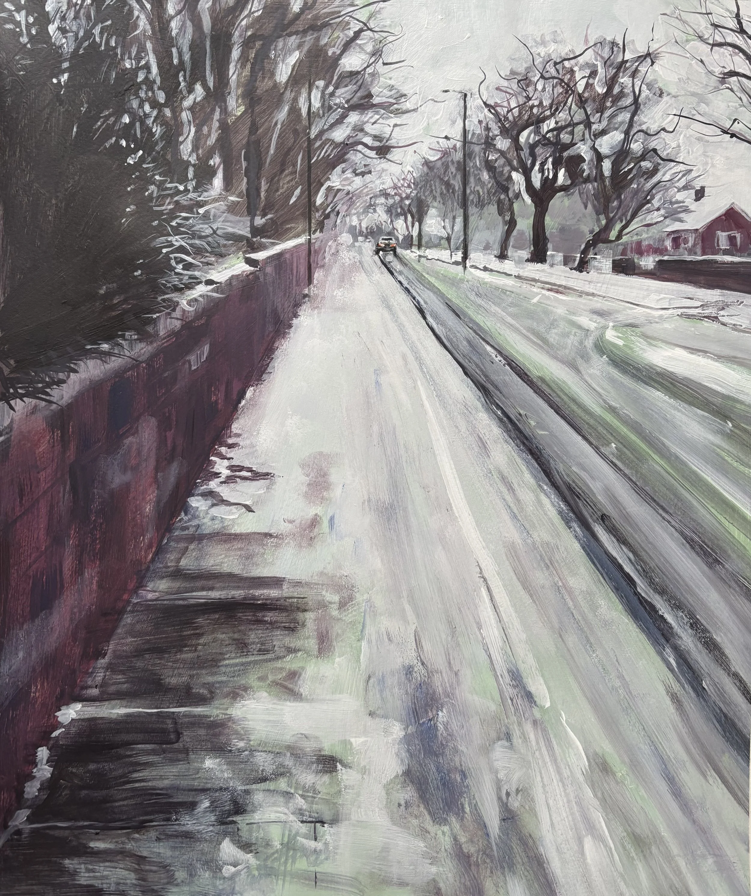 374 - Preston Road North, acrylic, 43x36cm