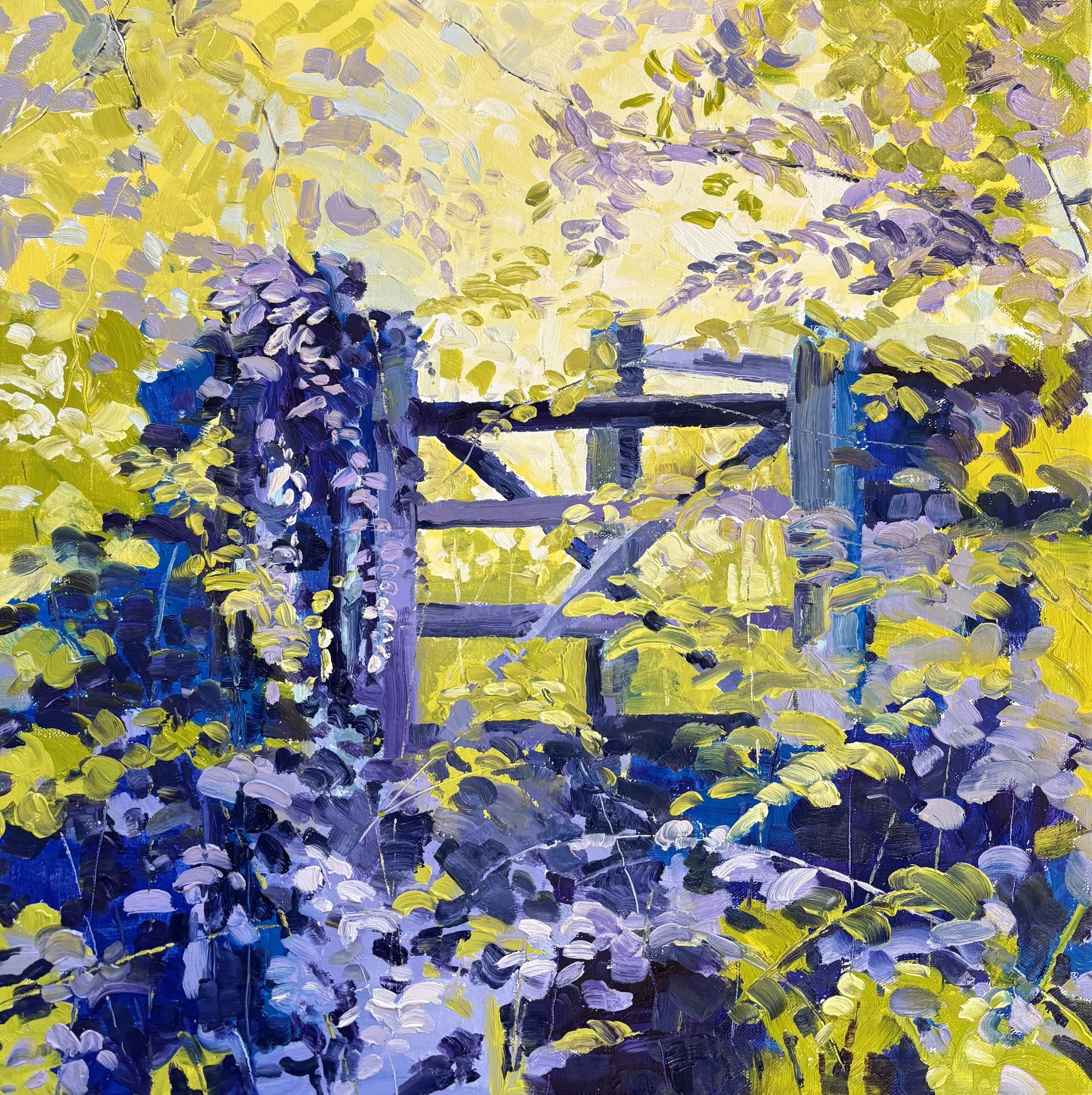 377 - Overgrown Gateway, oil on canvas, 50x50cm
