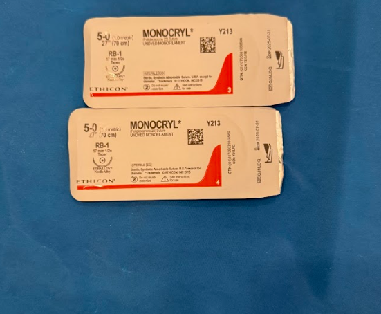 5-0 Monocryl on RB-1 #Y213