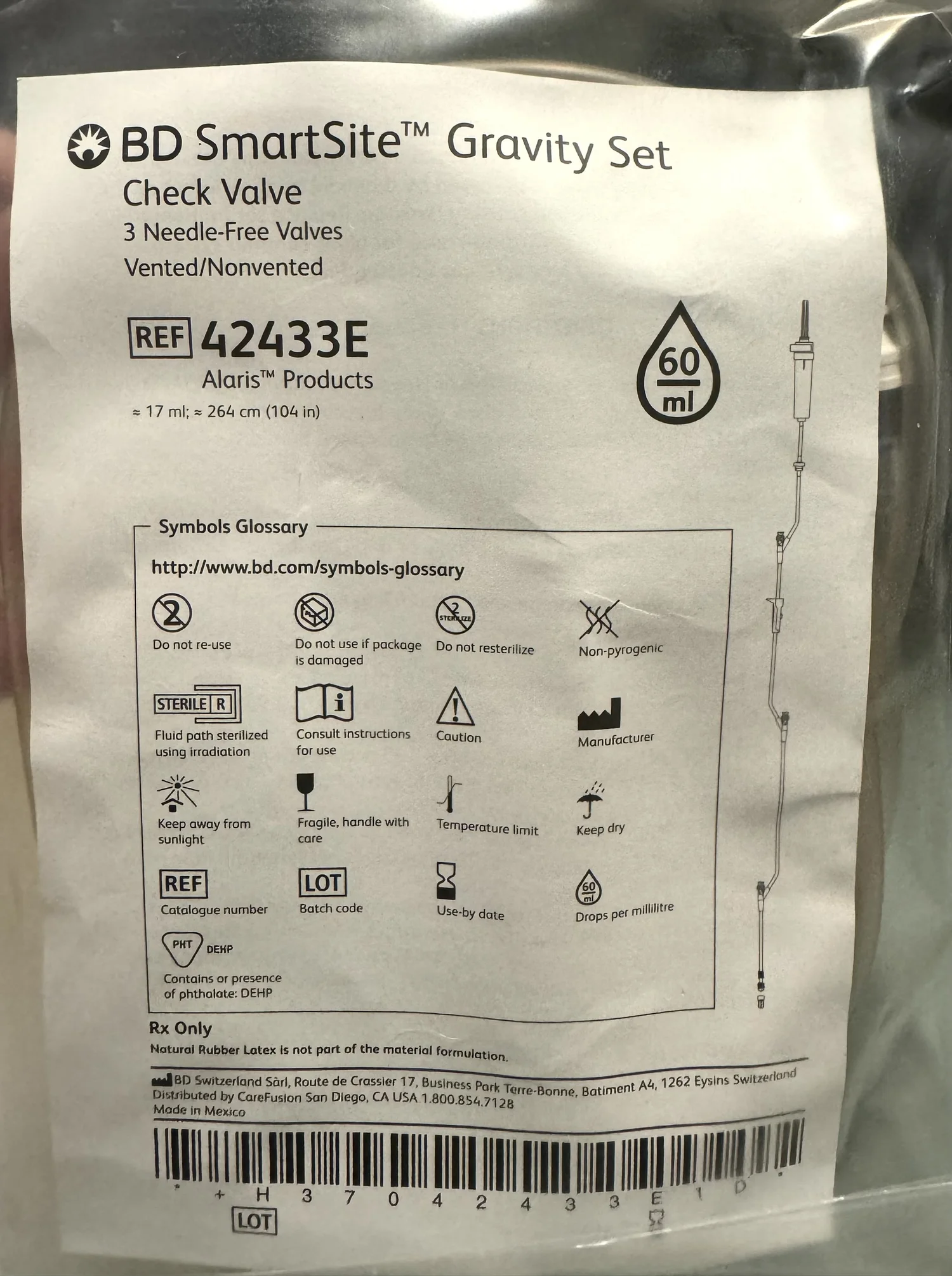 Various BD® SmartSite™ Gravity Set — EarthSmart Medical Resource