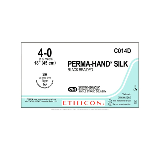 Ethicon 4-0 Silk on SH CR/8 #C014D 18”