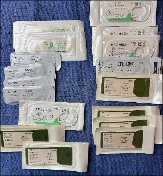 2-0, 3-0, 4-0, 5-0 Nylon Suture Variety Pack