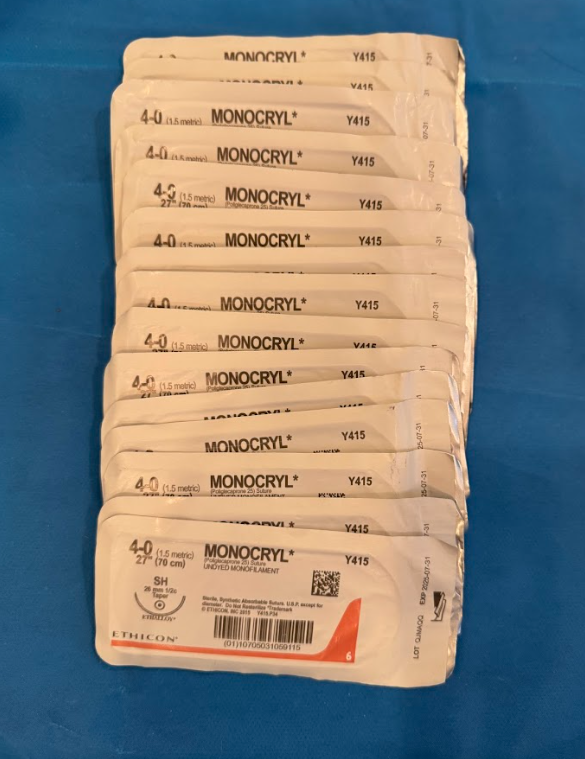 4-0 Monocryl on SH #Y415