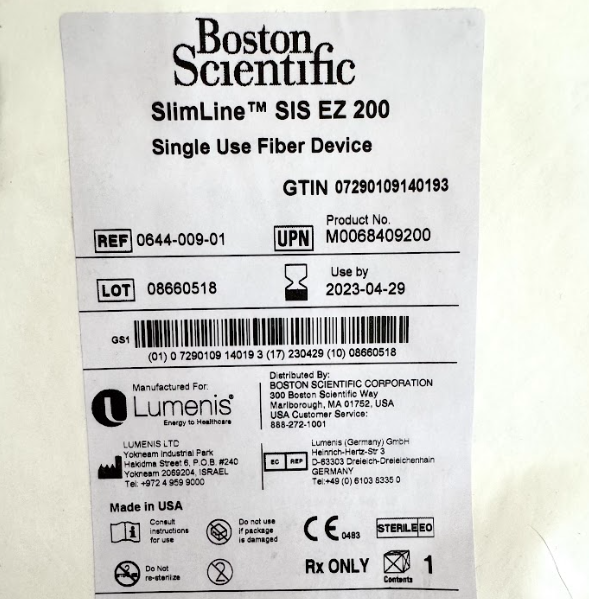 SlimLine Single Use Fiber Device