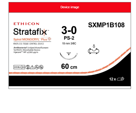 Stratafix 3-0 Spiral Monocryl Plus on PS-2 #SXMP1B108 - 4 Suture Packs - FREE*